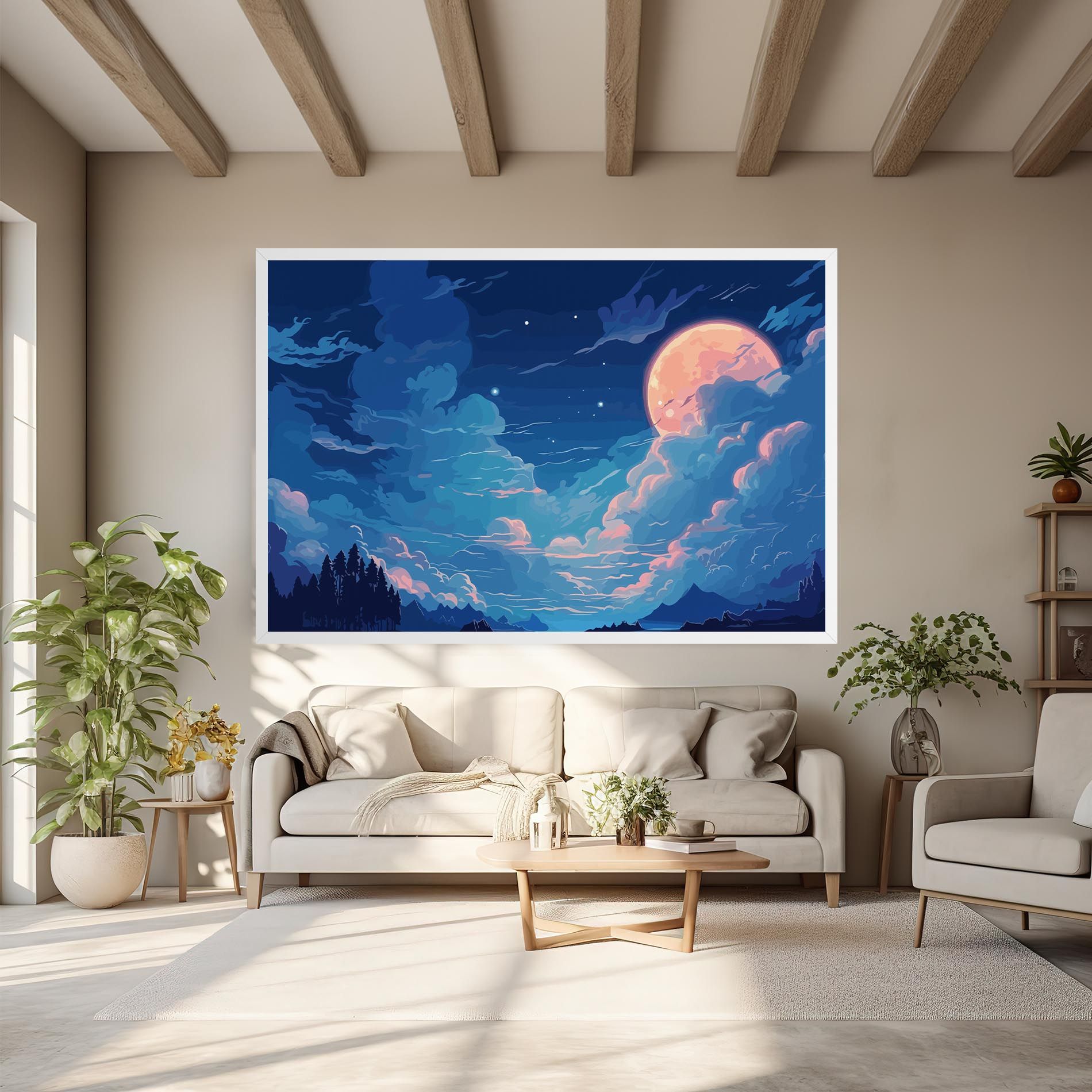Blue Cloud Moon mockup 6