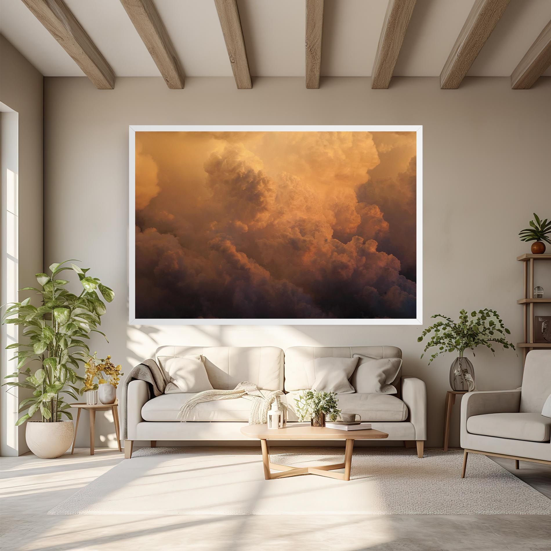 Brown Orange Clouds mockup 6