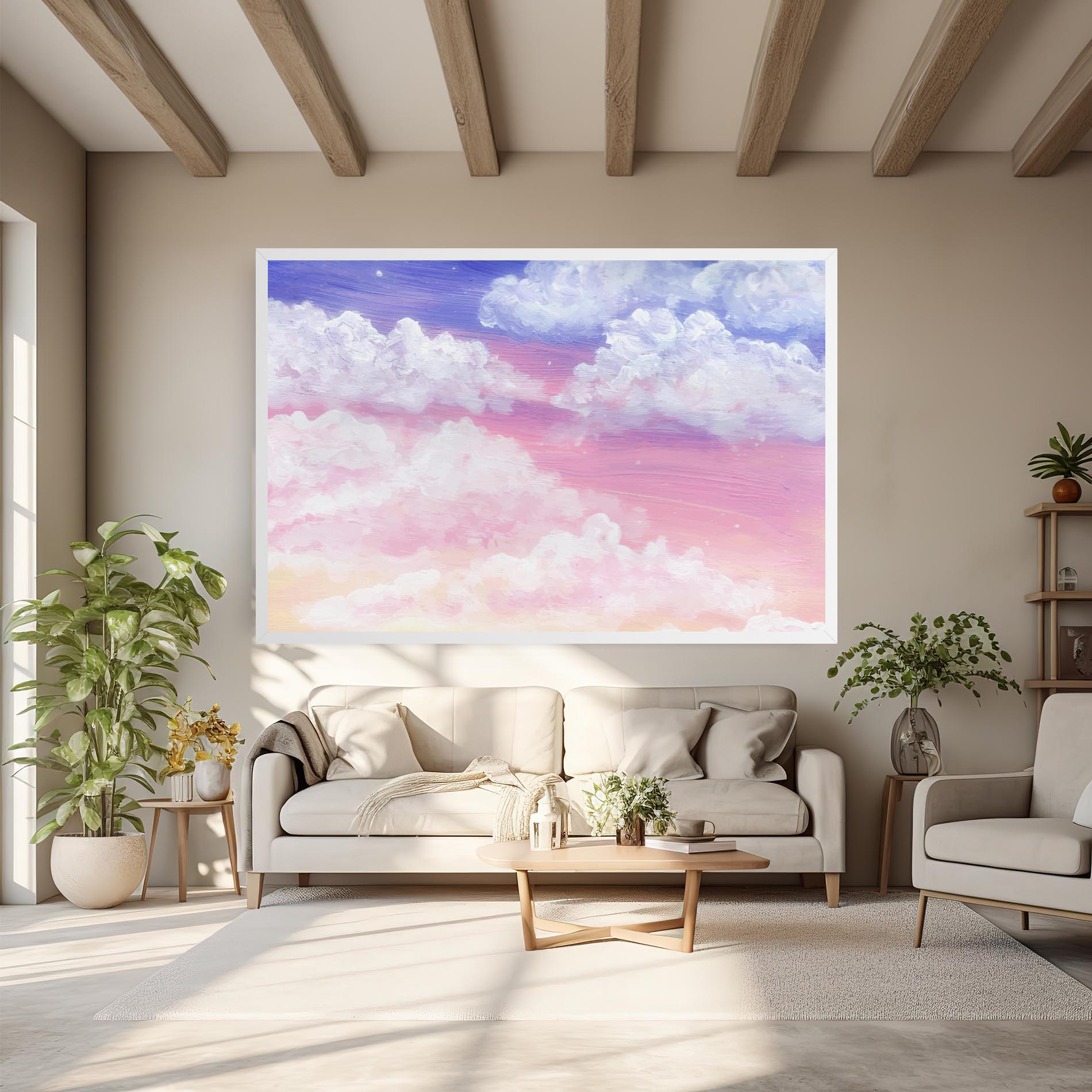 Leinwandbild Cloud Paint Texture mockup 6