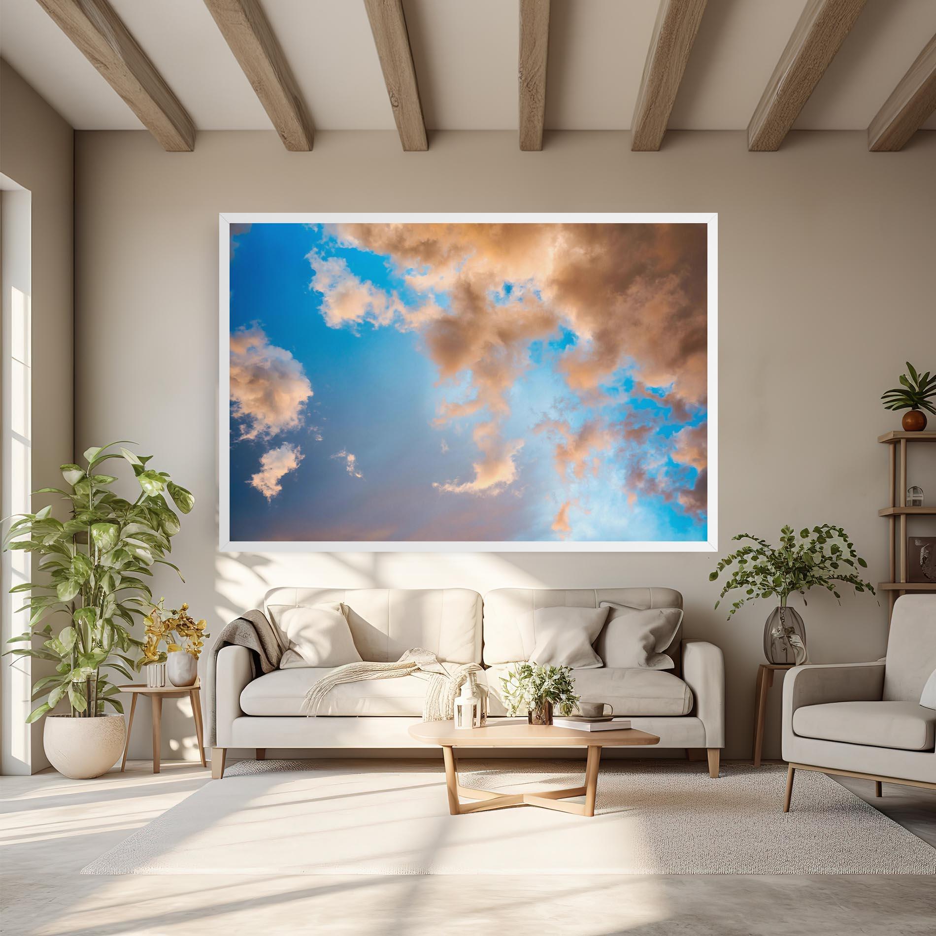 Leinwandbild Clouds Blue Sky mockup 6