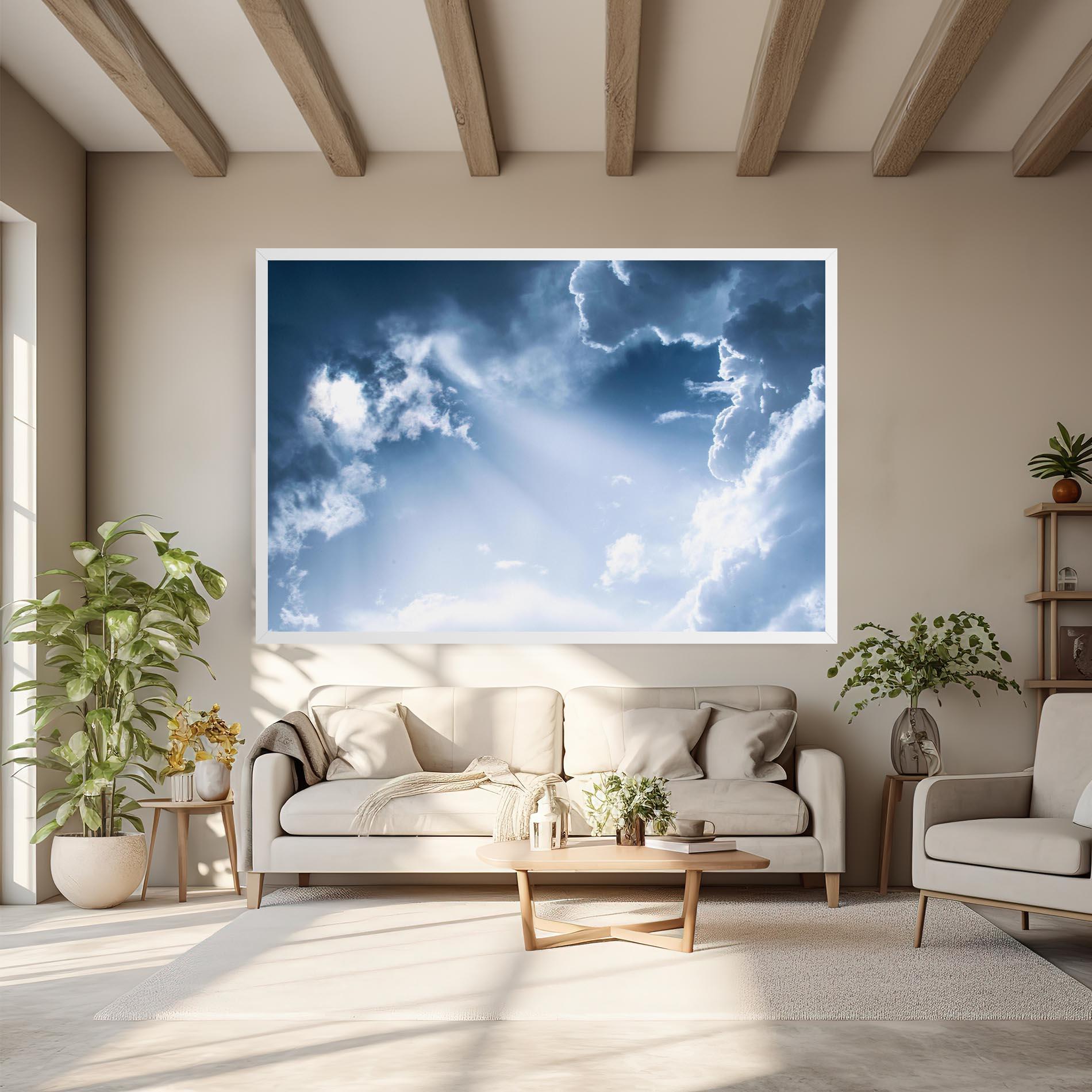 Leinwandbild Dark Blue Sky mockup 6