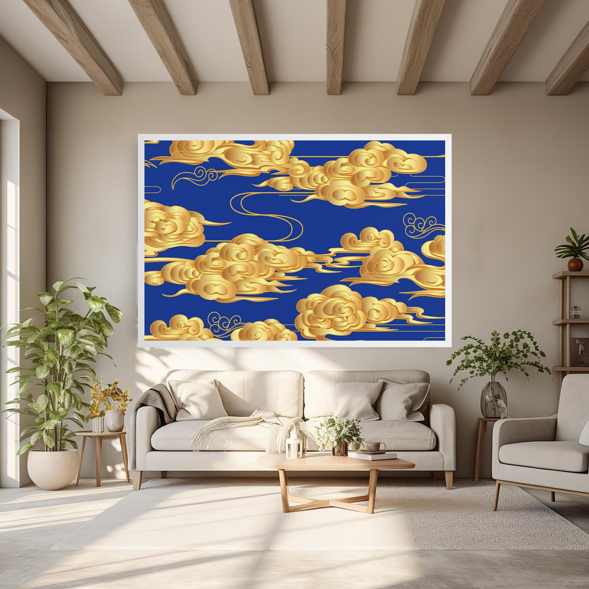 Leinwandbild Gold Clouds mockup 6