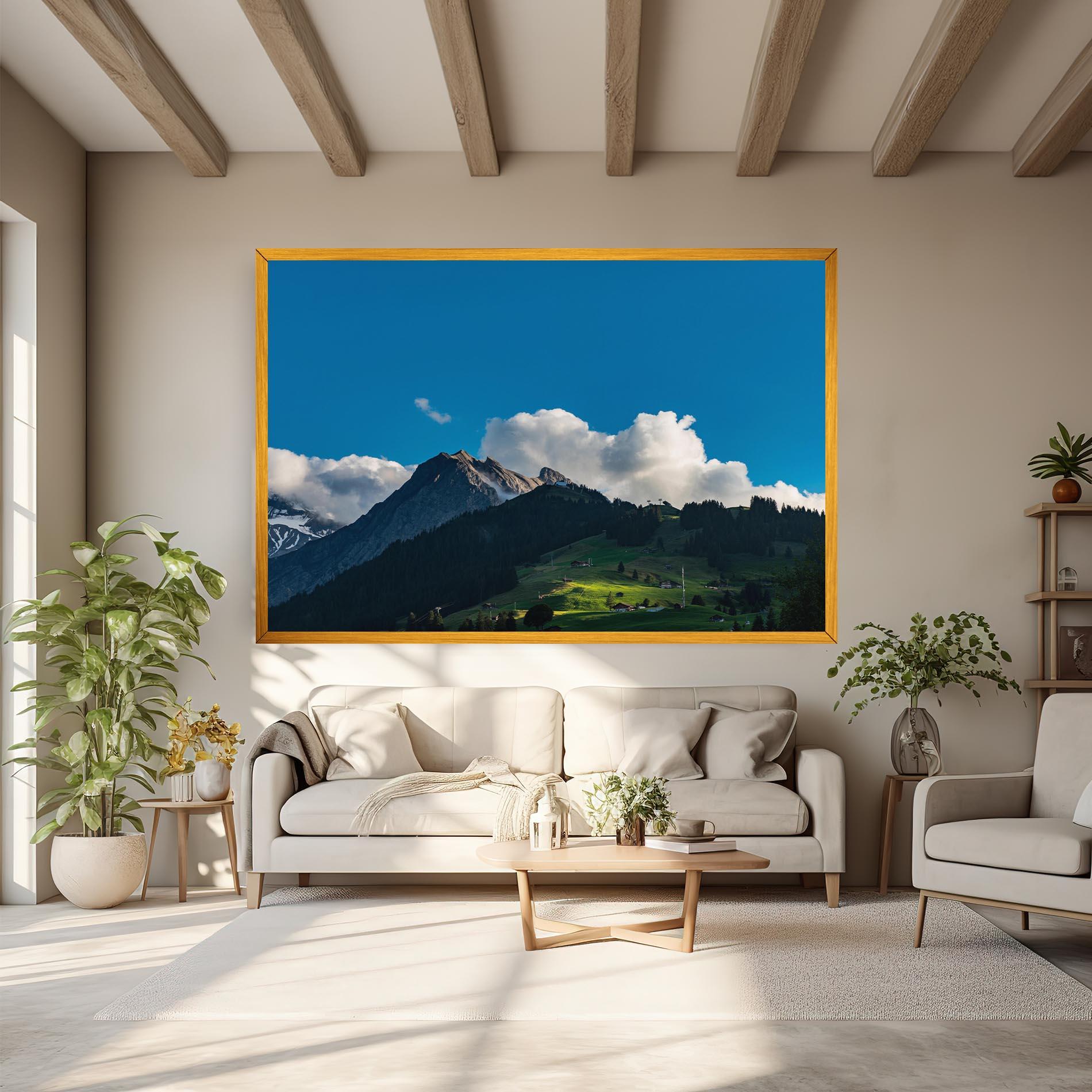Leinwandbild Beautiful Mountain Cloud View mockup 6