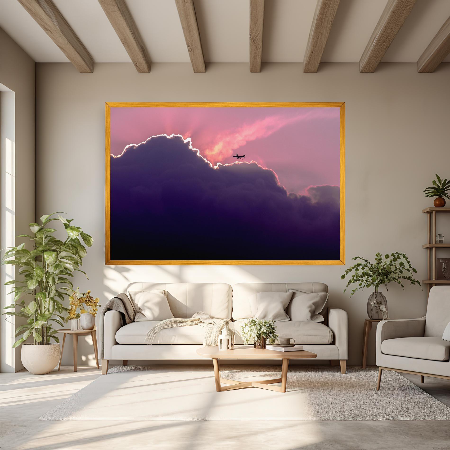 Leinwandbild Big Purple Cloud mockup 6