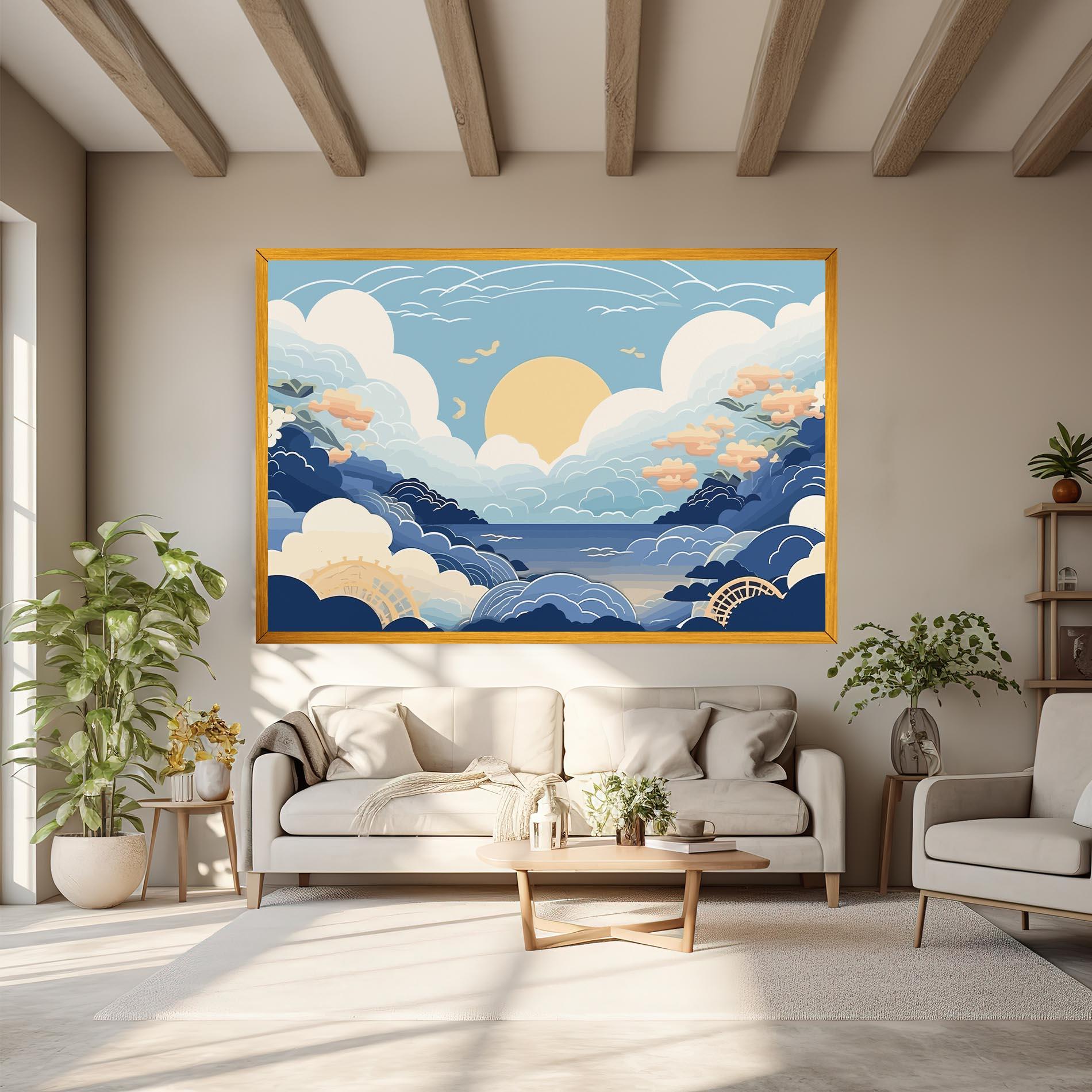 Leinwandbild Big White Clouds mockup 6