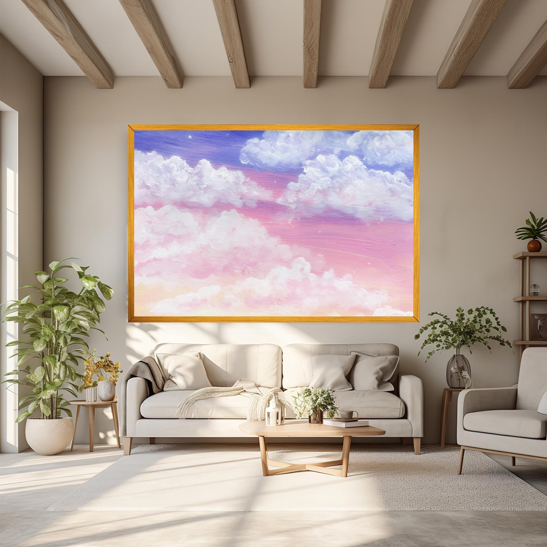 Leinwandbild Cloud Paint Texture mockup 6