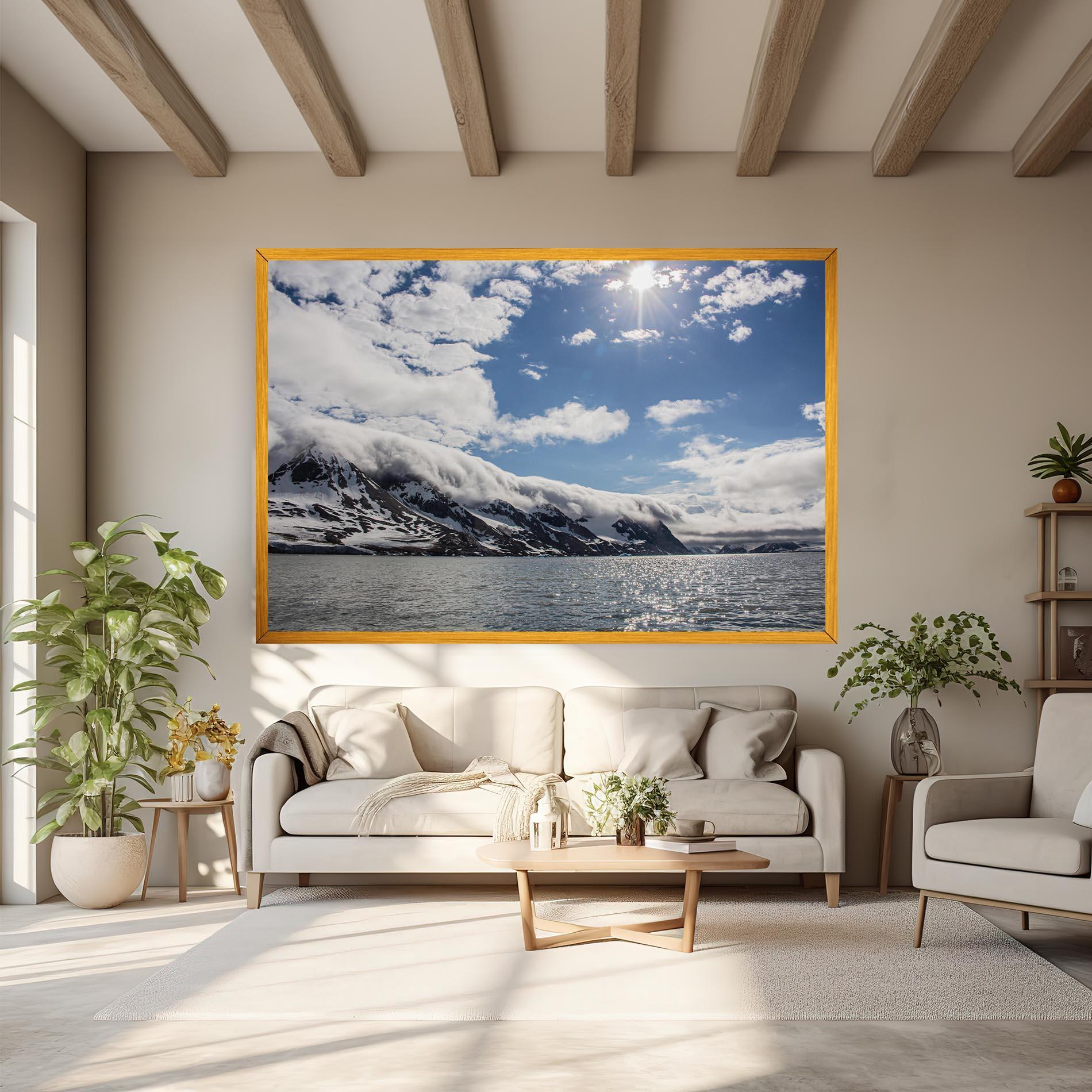 Leinwandbild Clouds Over Ice mockup 6