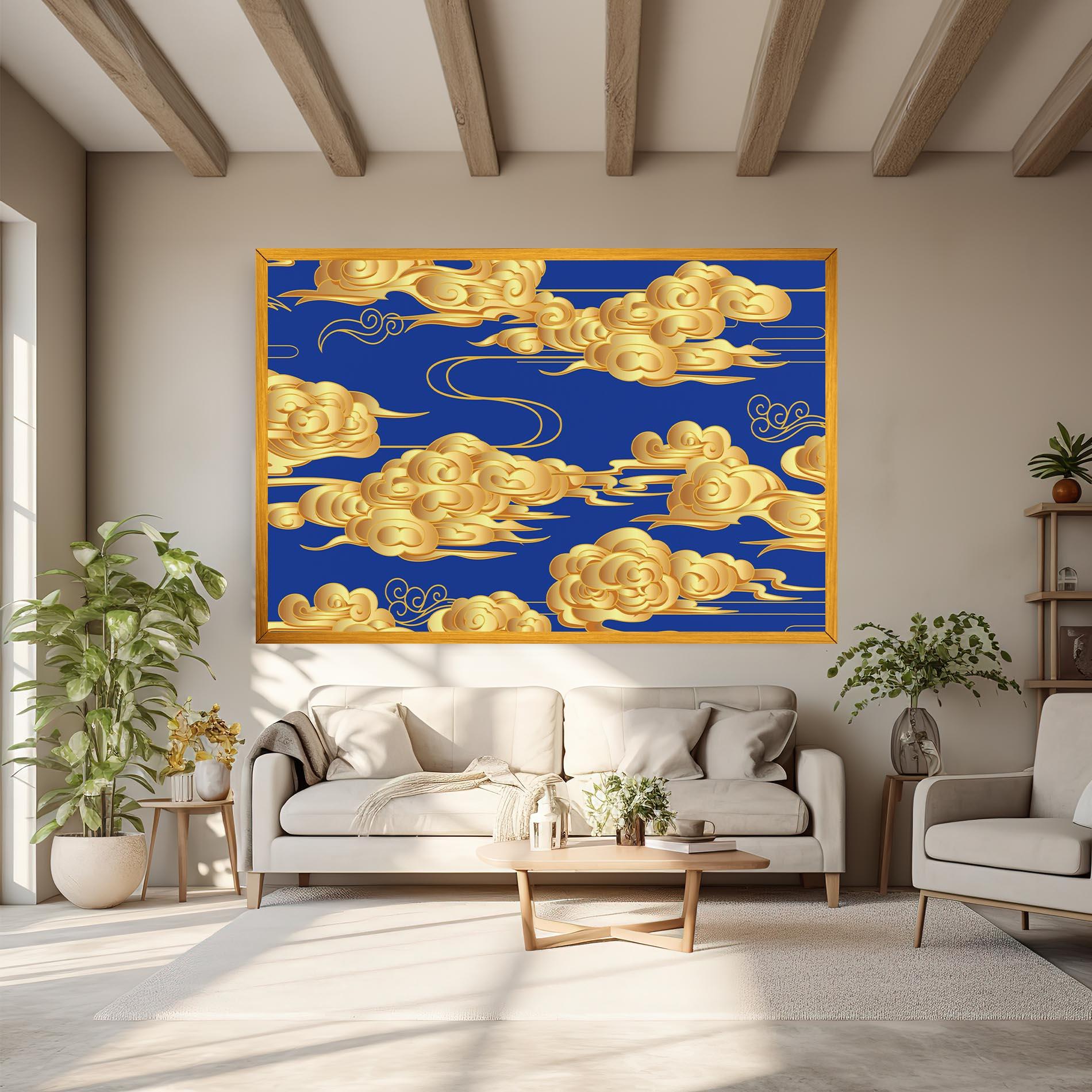 Leinwandbild Gold Clouds mockup 6