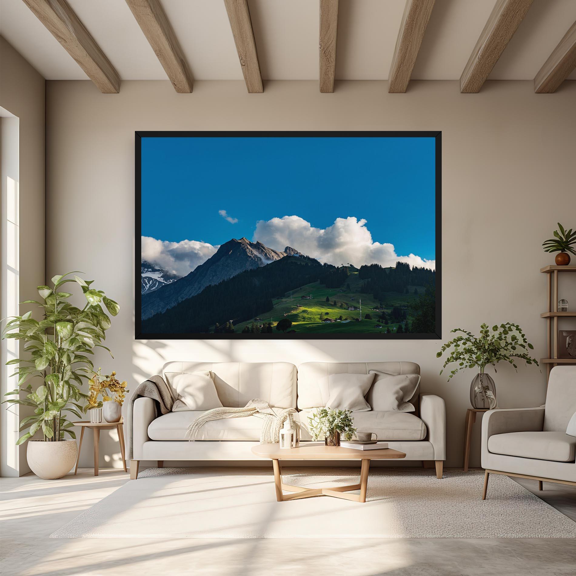 Leinwandbild Beautiful Mountain Cloud View mockup 6