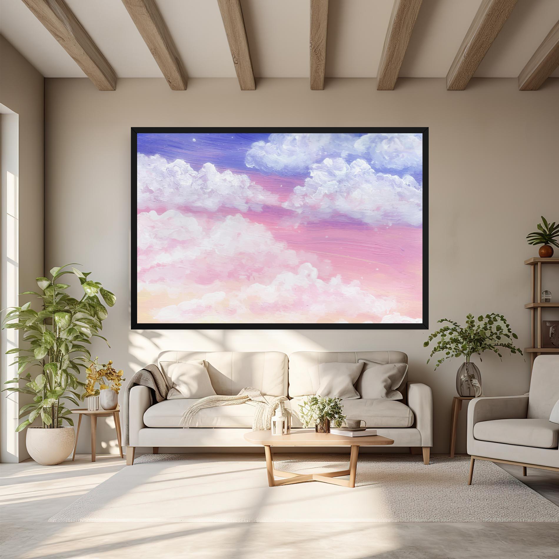 Leinwandbild Cloud Paint Texture mockup 6