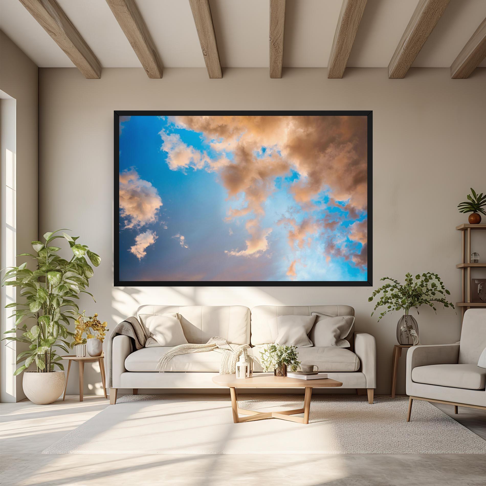 Leinwandbild Clouds Blue Sky mockup 6