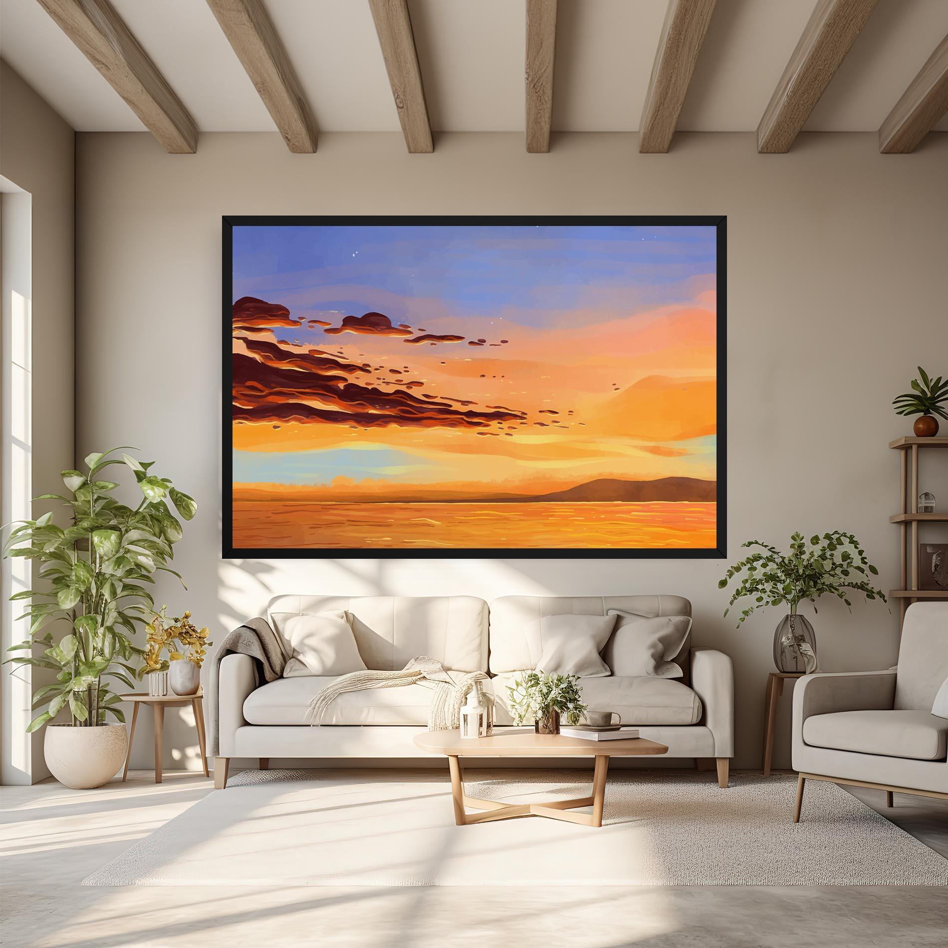 Leinwandbild Dark Cloud Sunset mockup 6