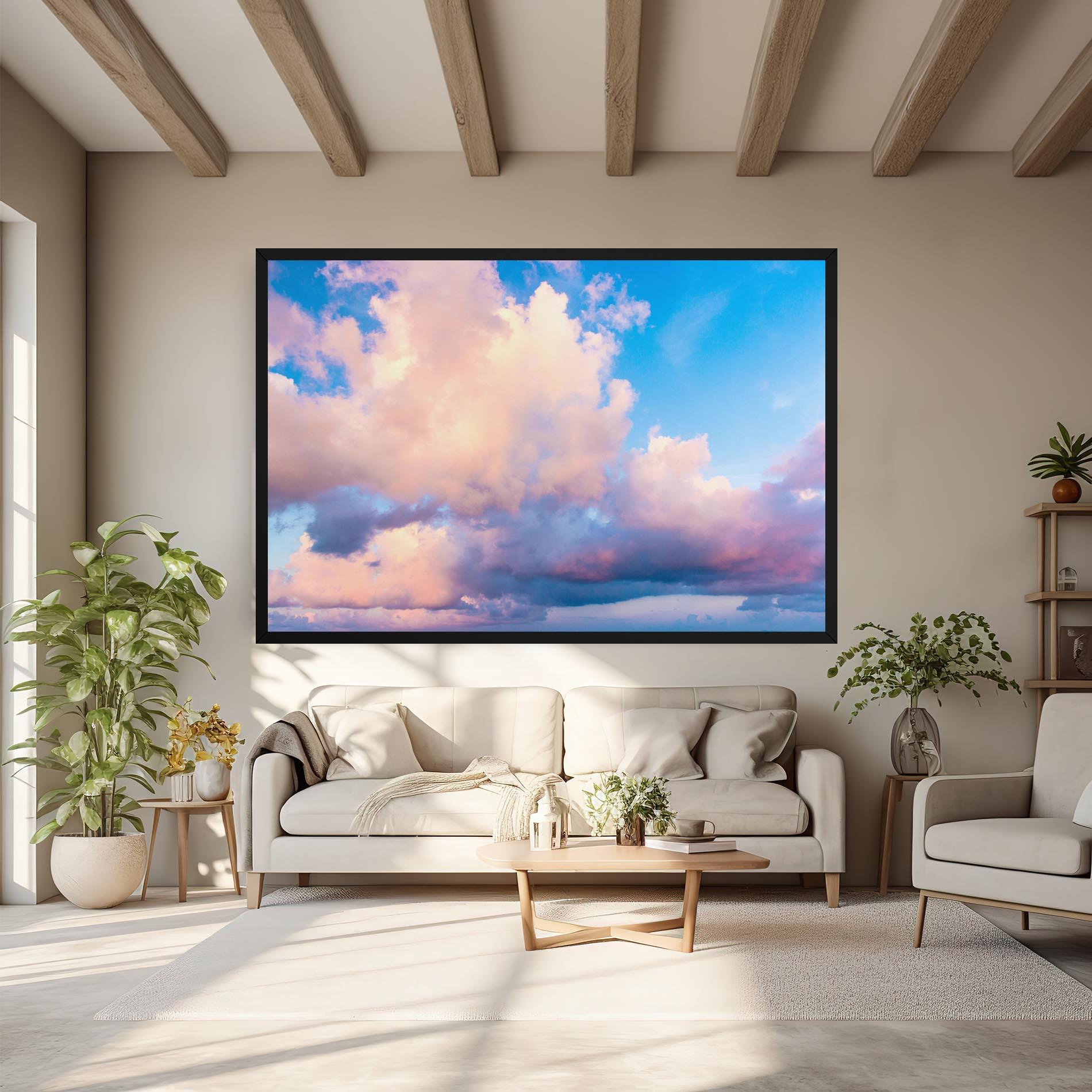 Leinwandbild Dreamy Pink Clouds mockup 6