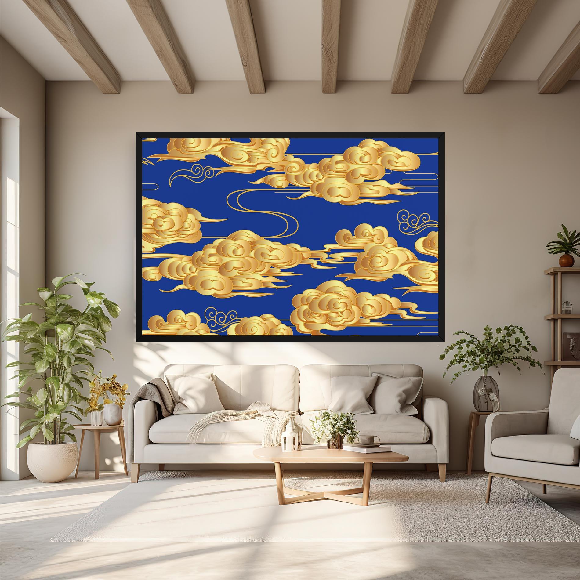 Leinwandbild Gold Clouds mockup 6