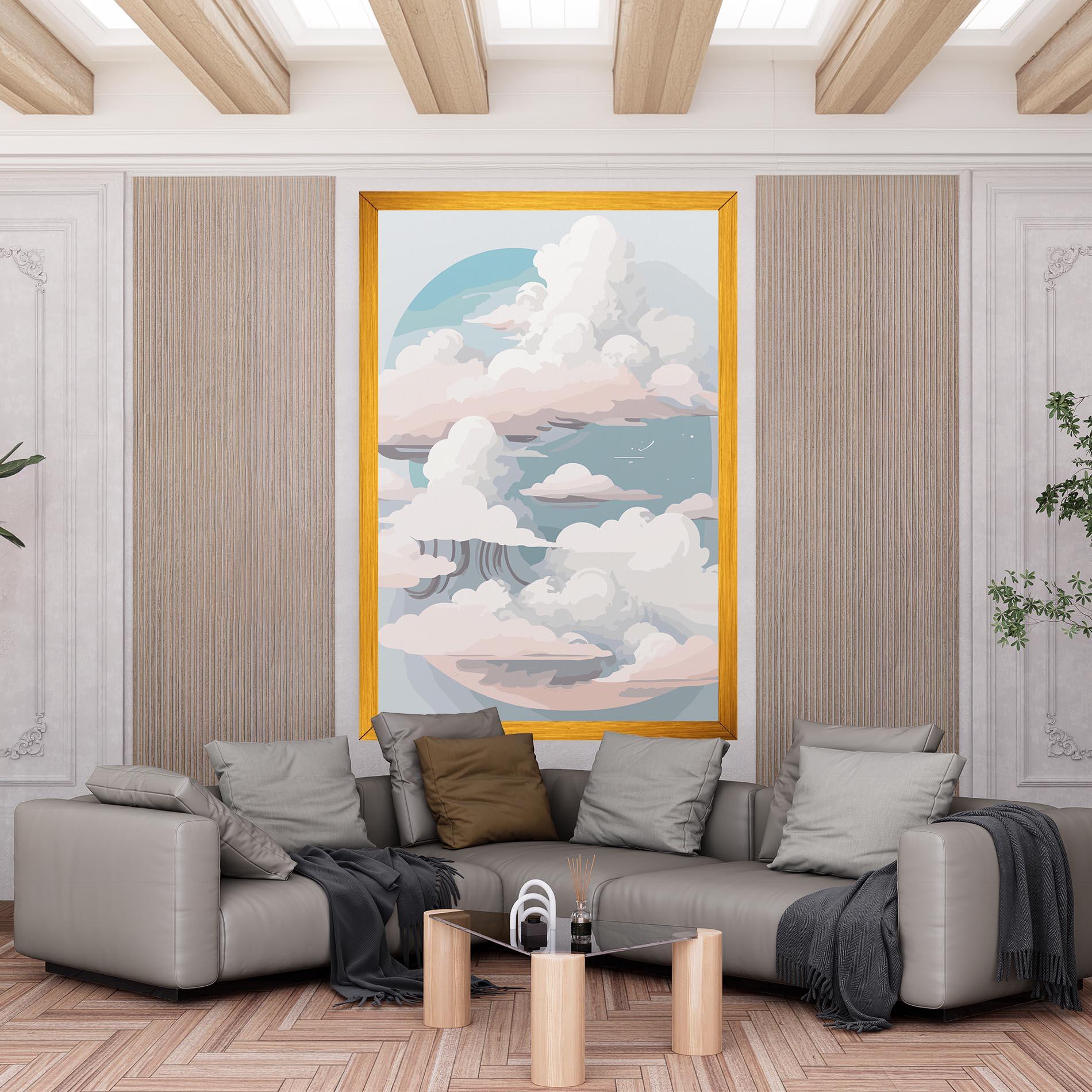 Leinwandbild Cloud White Art mockup 6