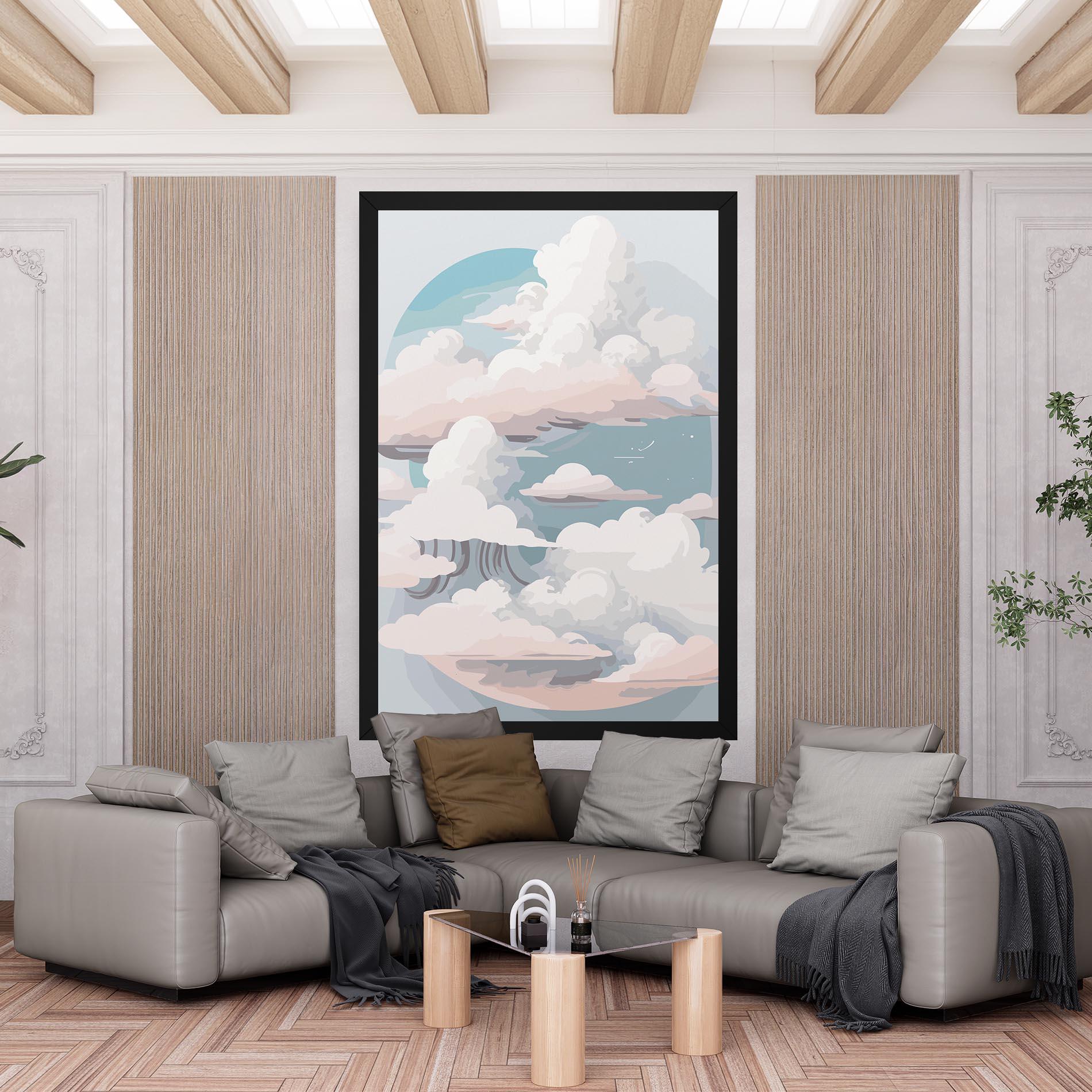 Leinwandbild Cloud White Art mockup 6
