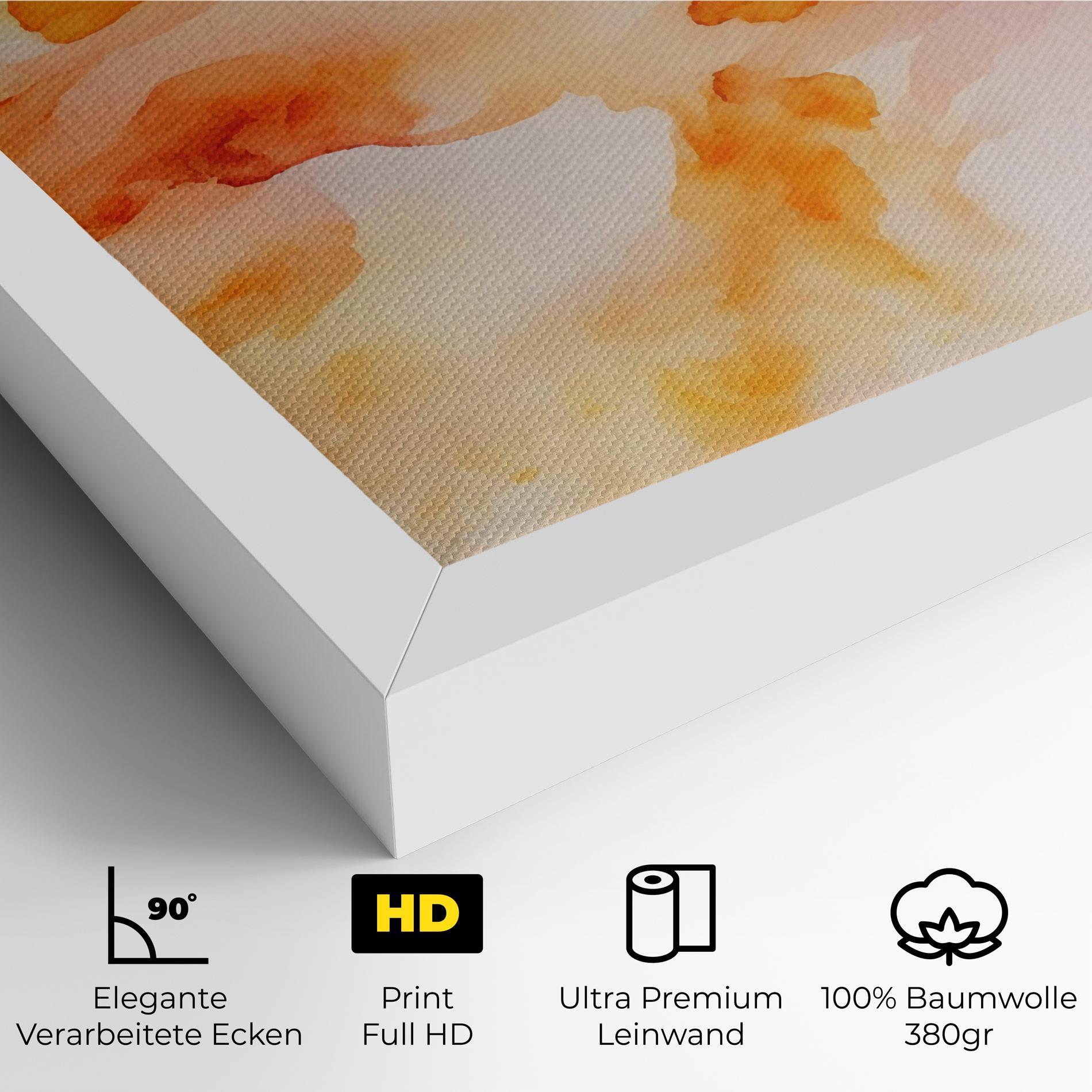 Leinwandbild Abstract Orange Cloud mockup 4