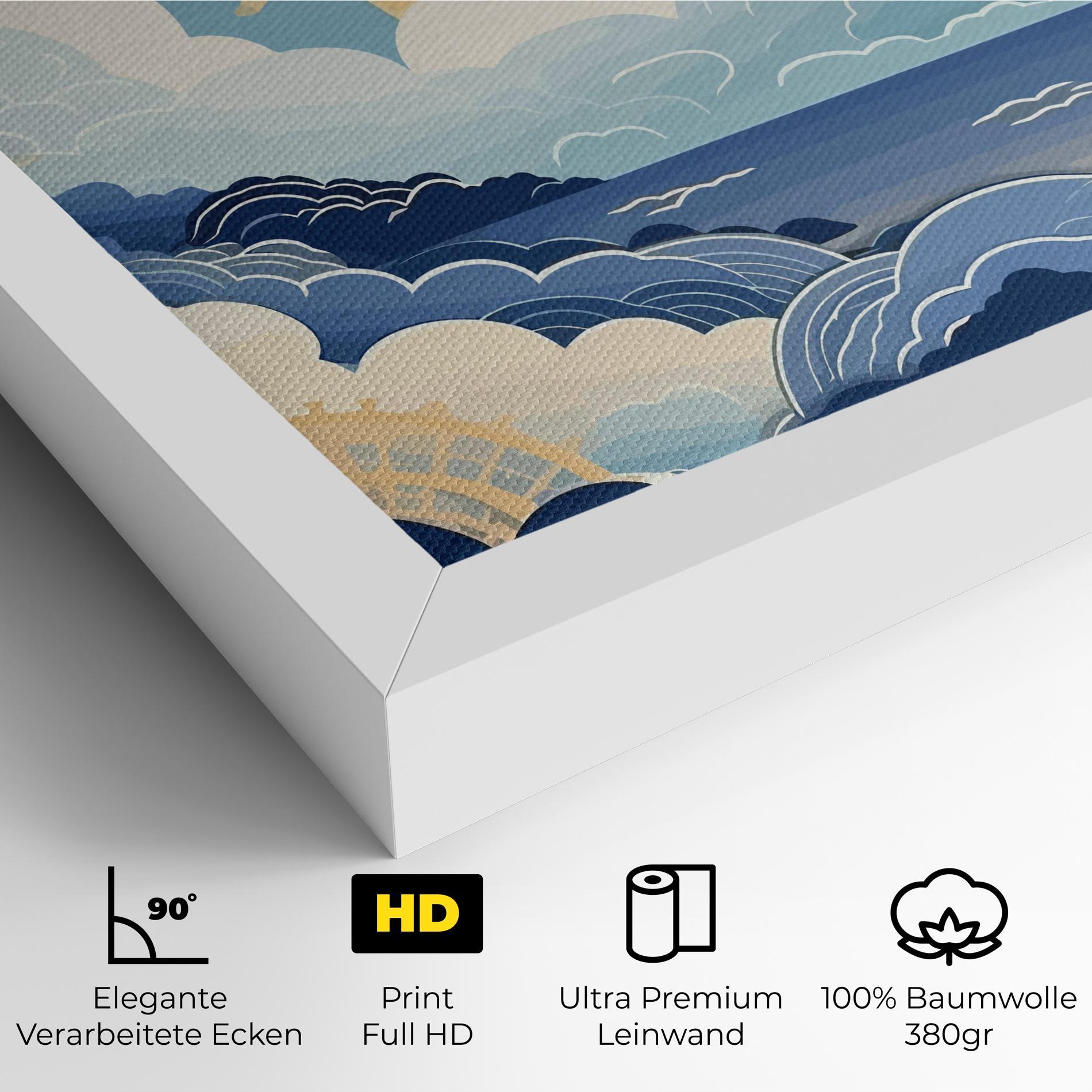 Leinwandbild Big White Clouds mockup 4