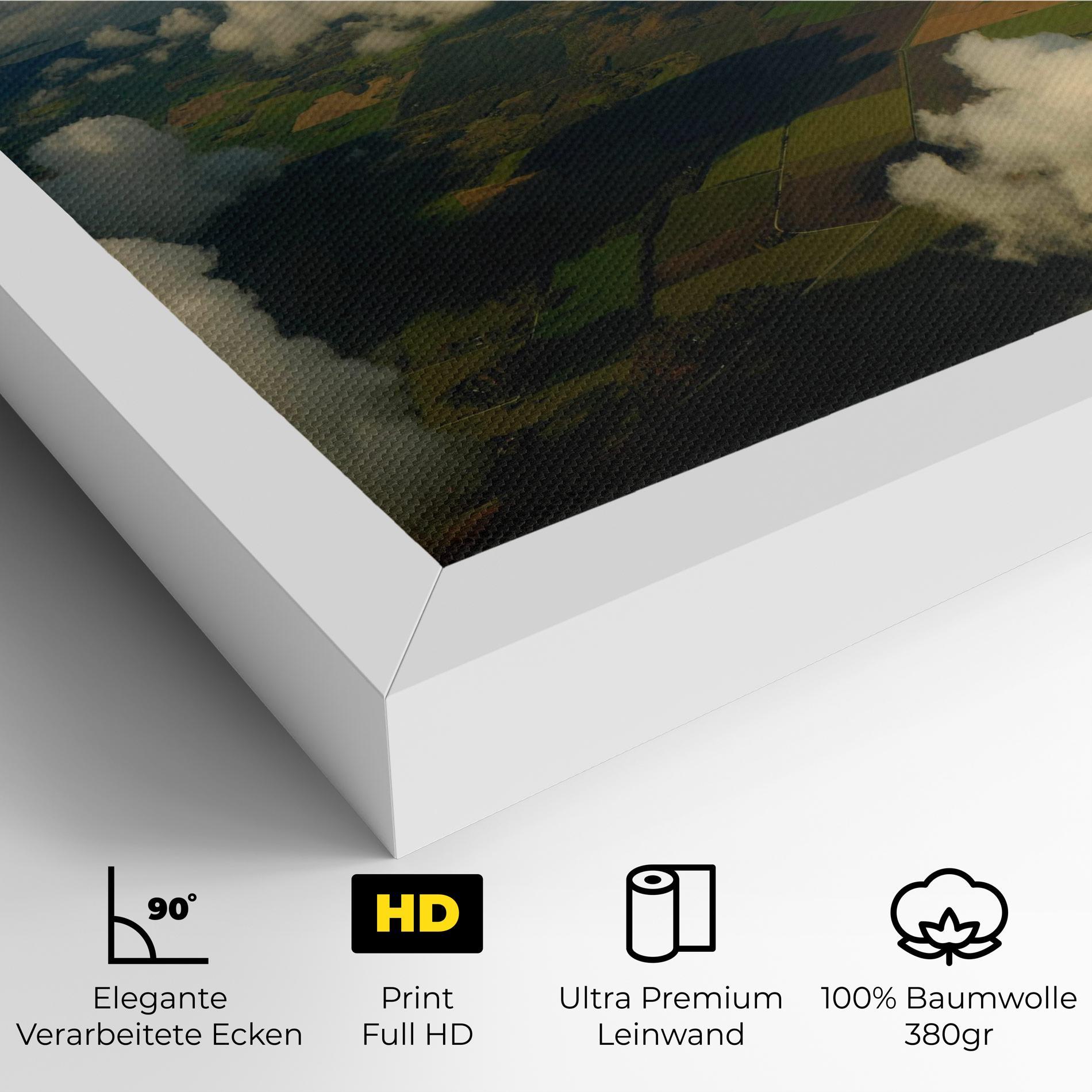 Leinwandbild Clouds View From Plane mockup 4