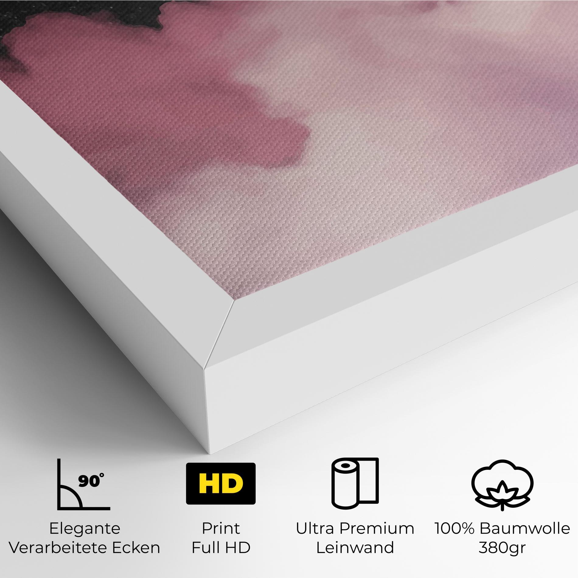 Leinwandbild Clouds Watercolor Purple mockup 4