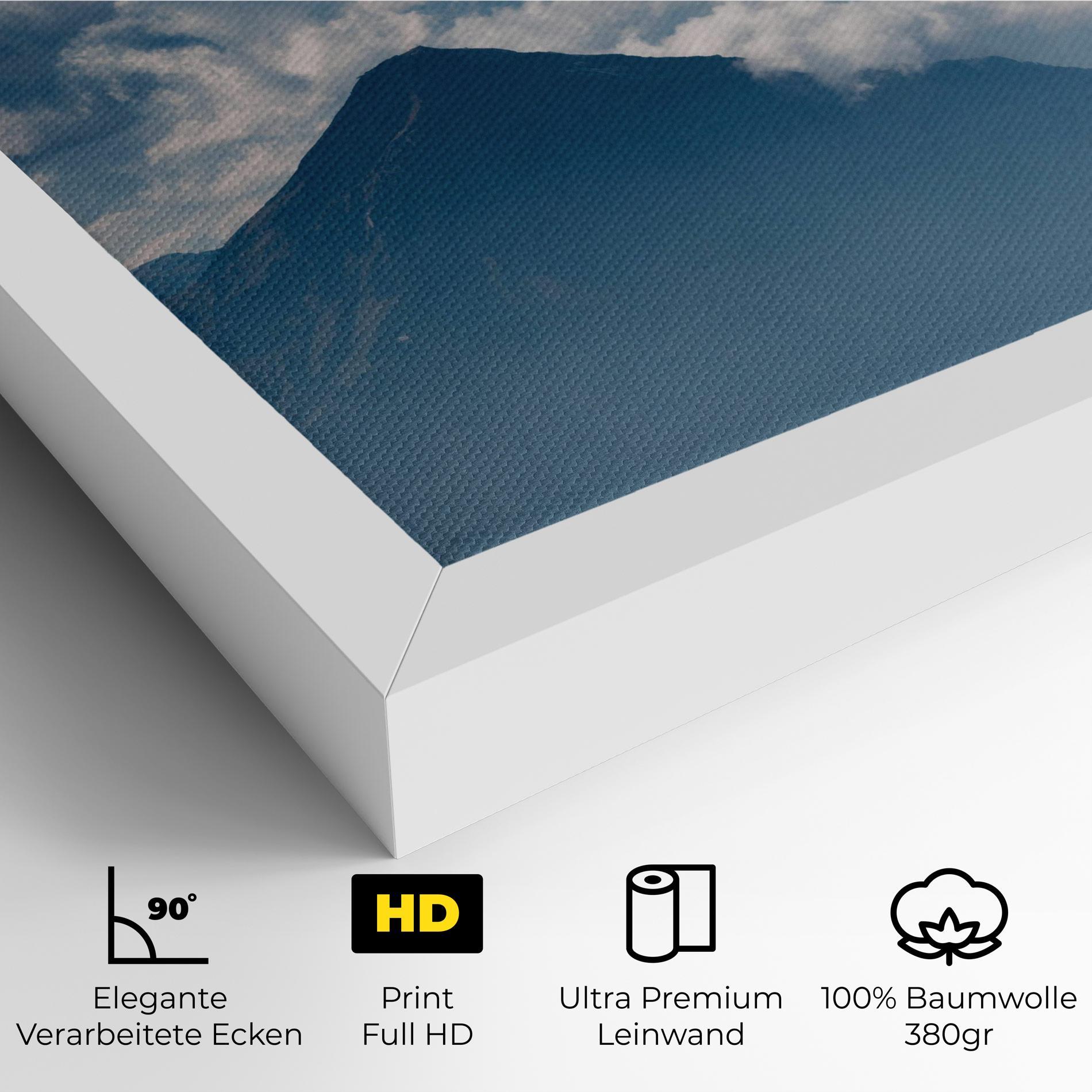Leinwandbild Cloudy View Mountain mockup 4