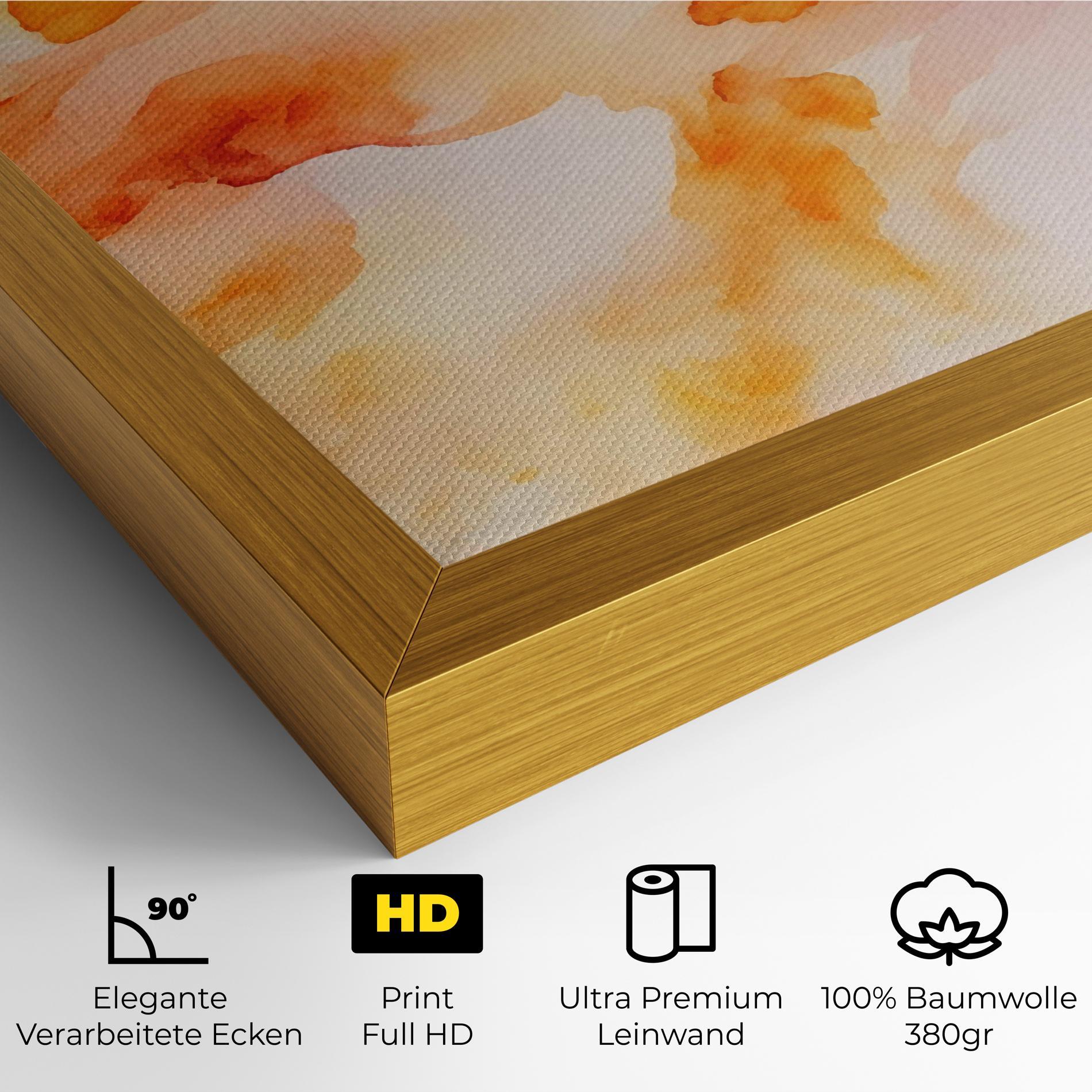 Leinwandbild Abstract Orange Cloud mockup 4