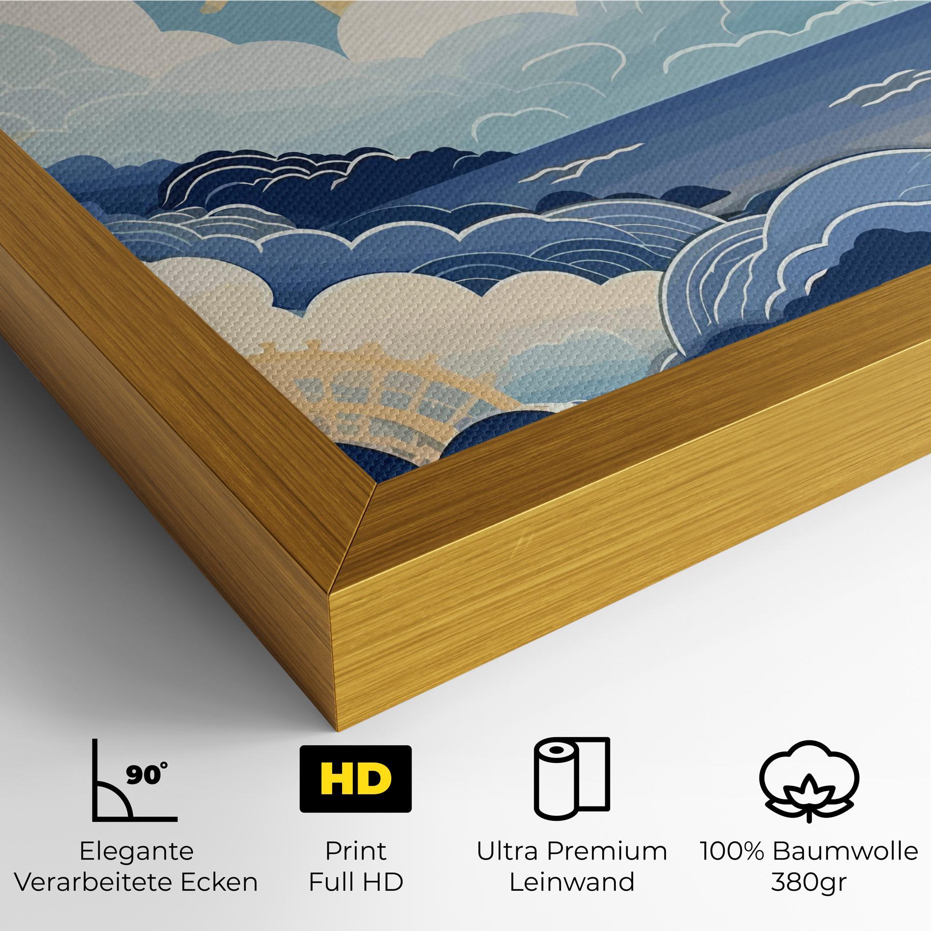 Leinwandbild Big White Clouds mockup 4