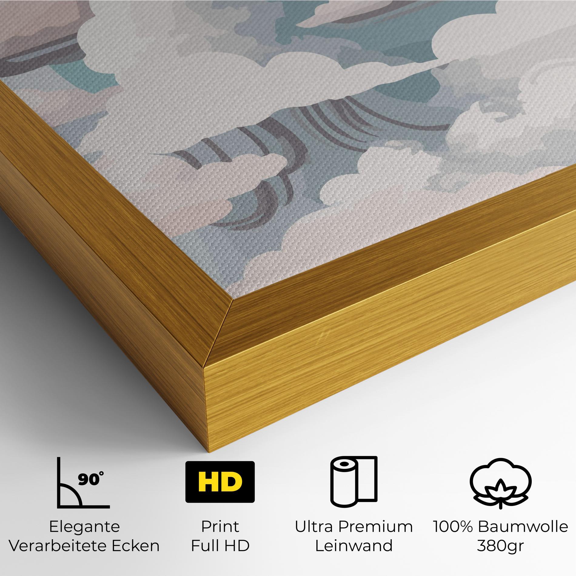 Leinwandbild Cloud White Art mockup 4