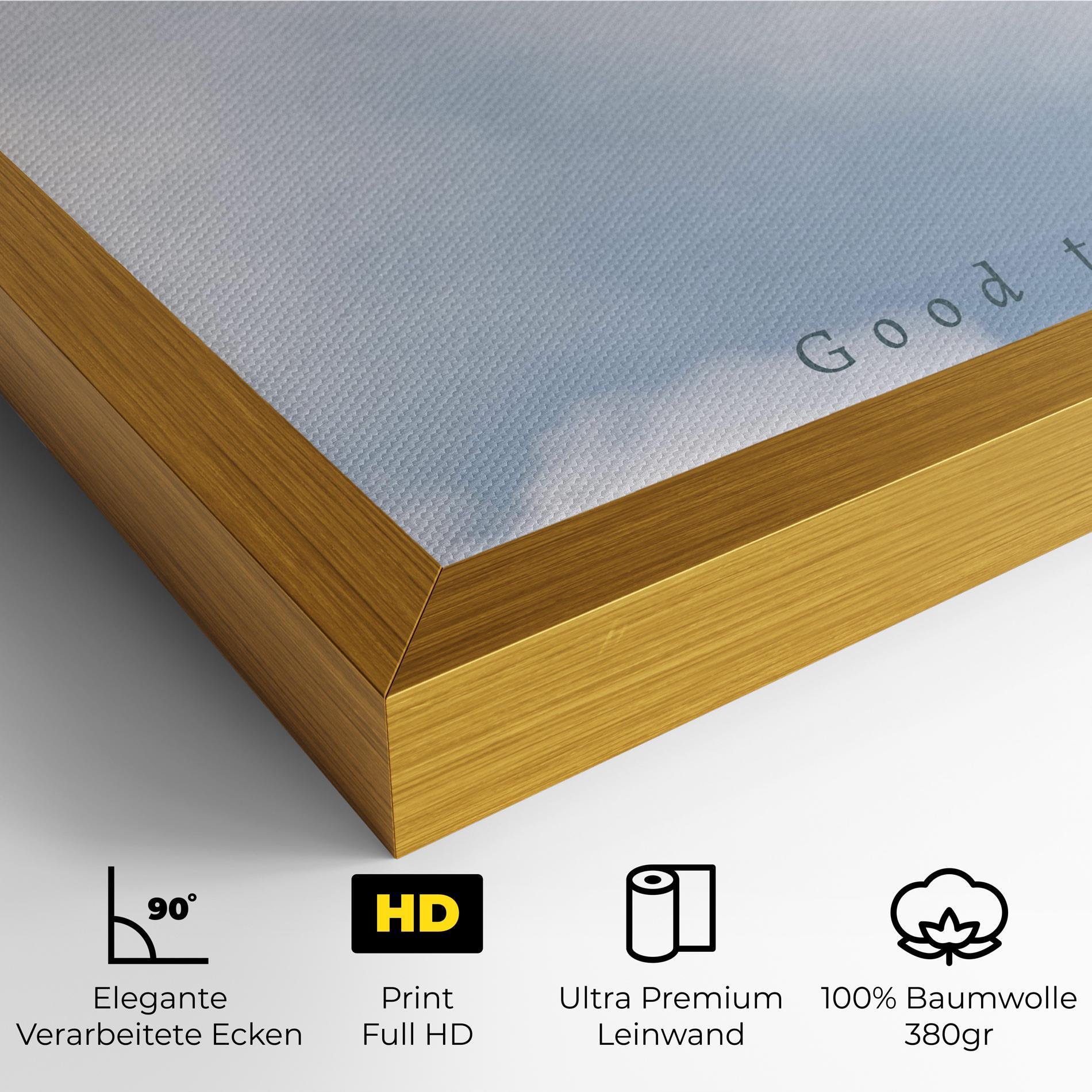 Leinwandbild Clouds Text White mockup 4