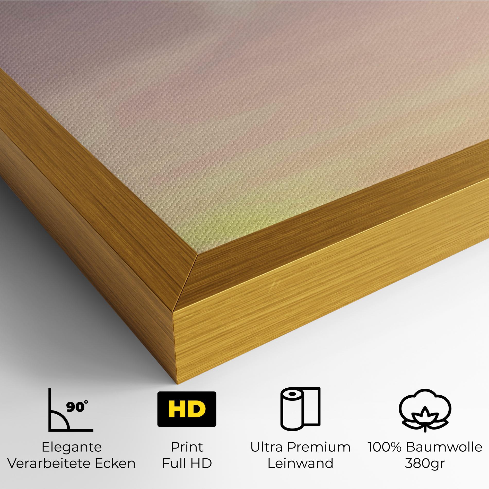 Leinwandbild Clouds Watercolor Cream mockup 4