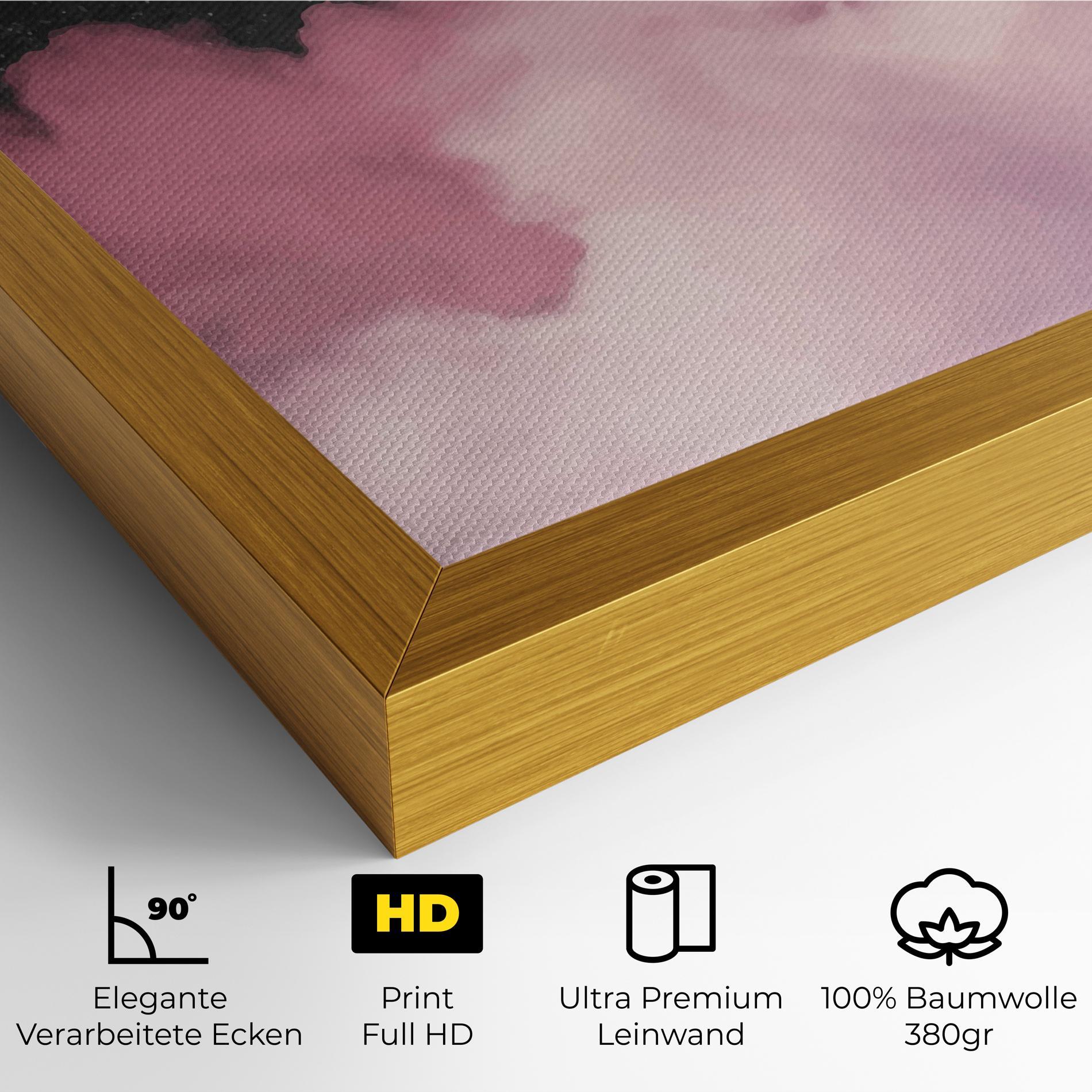 Leinwandbild Clouds Watercolor Purple mockup 4