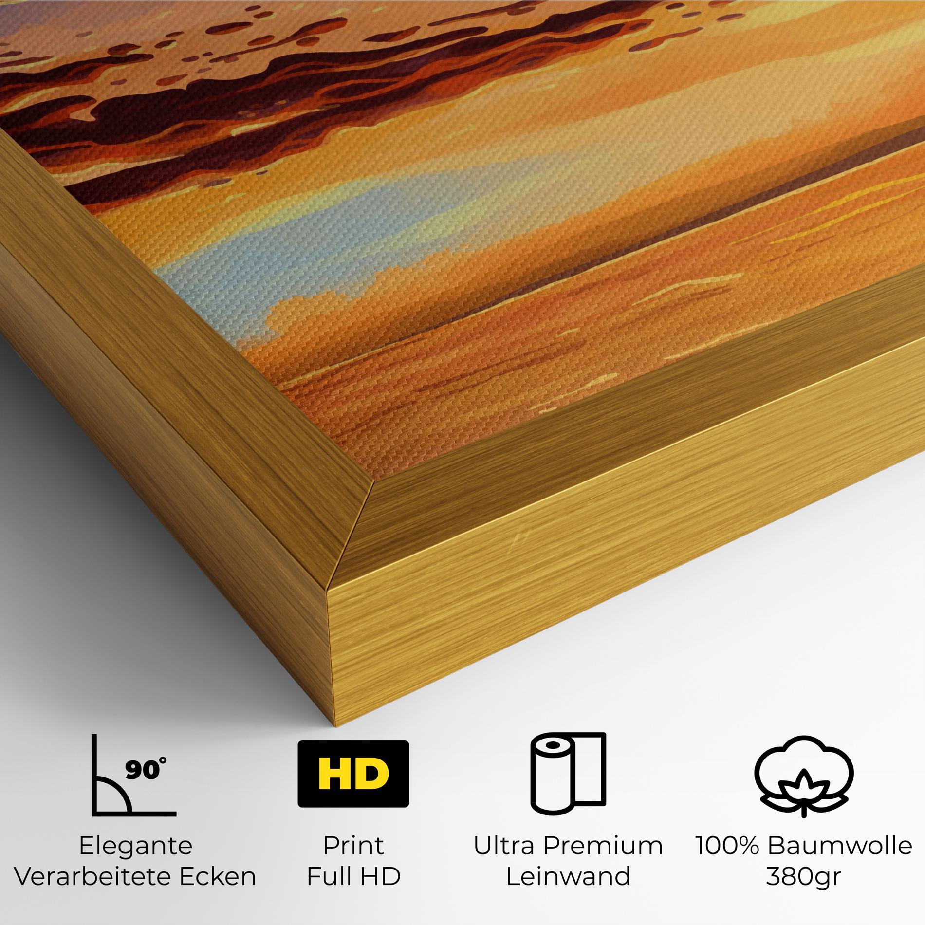 Leinwandbild Dark Cloud Sunset mockup 4