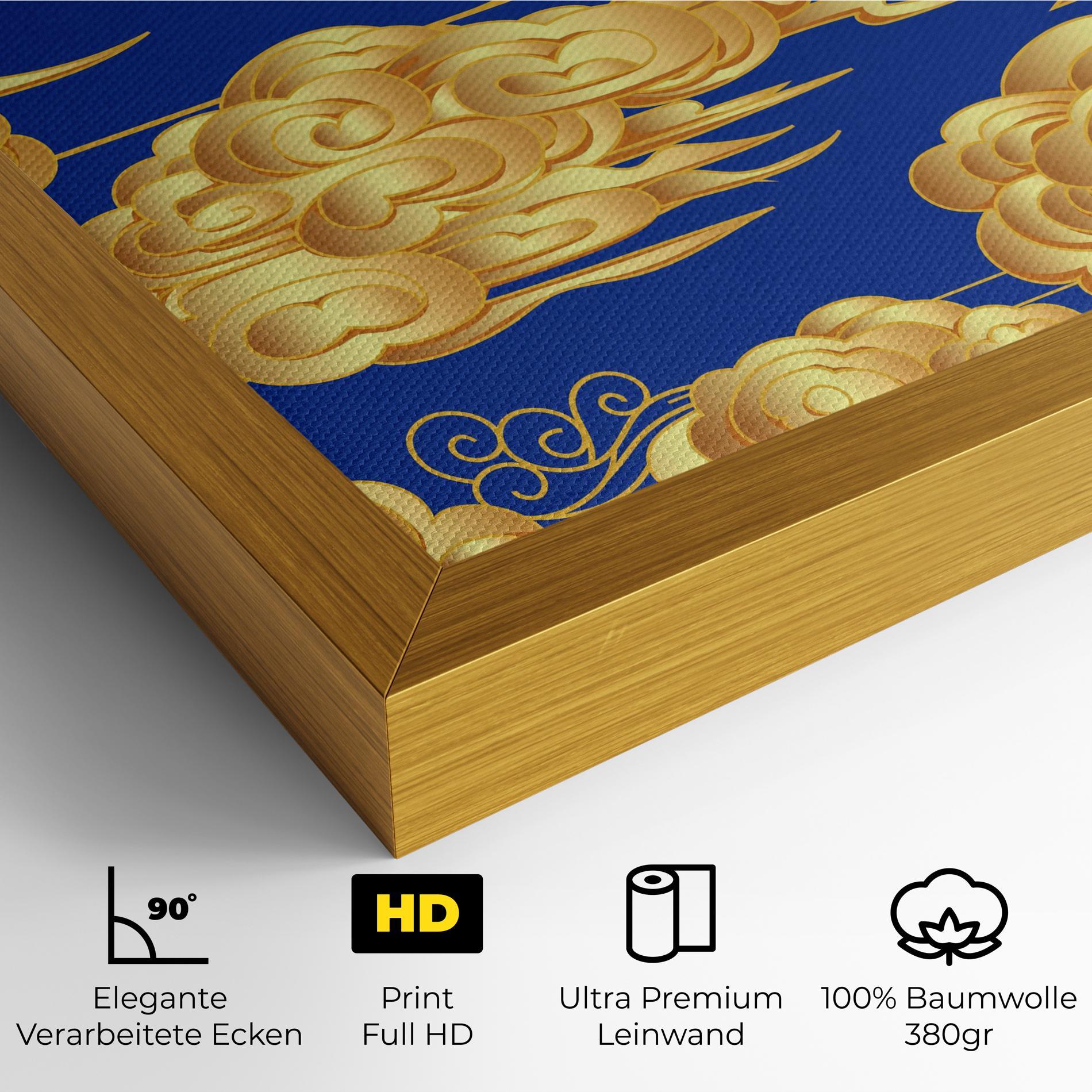 Leinwandbild Gold Clouds mockup 4