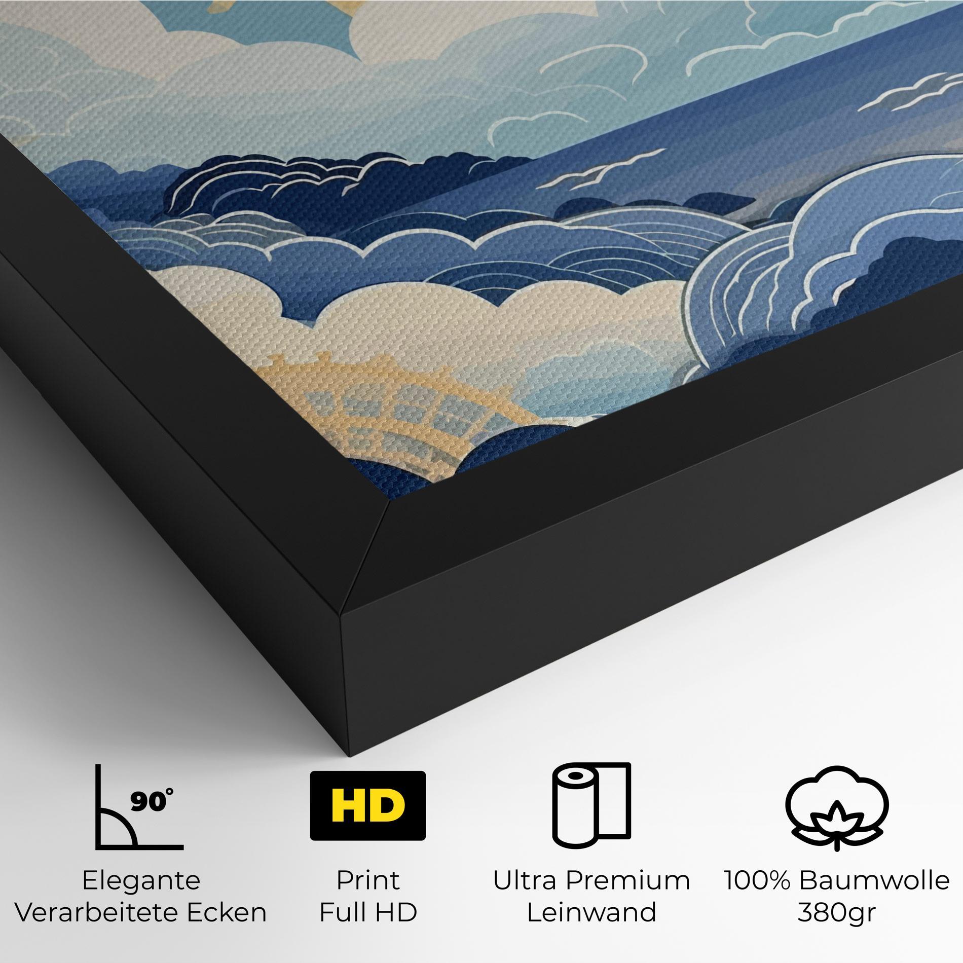 Leinwandbild Big White Clouds mockup 4