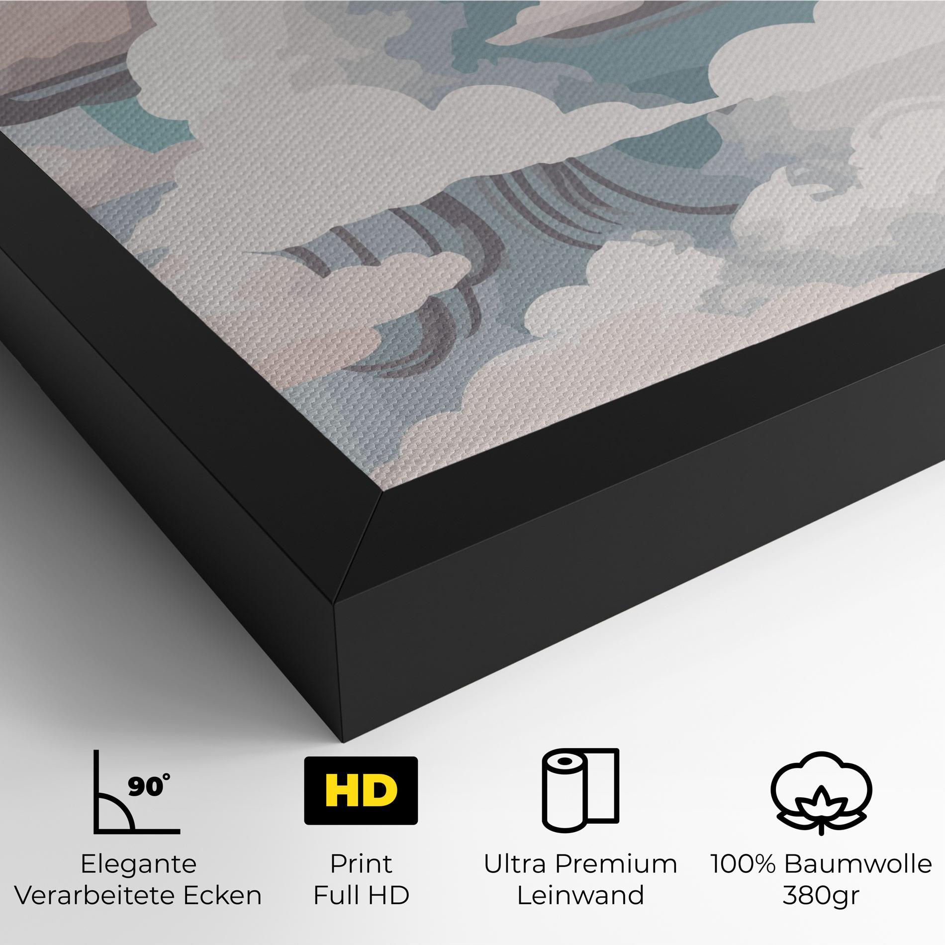 Leinwandbild Cloud White Art mockup 4
