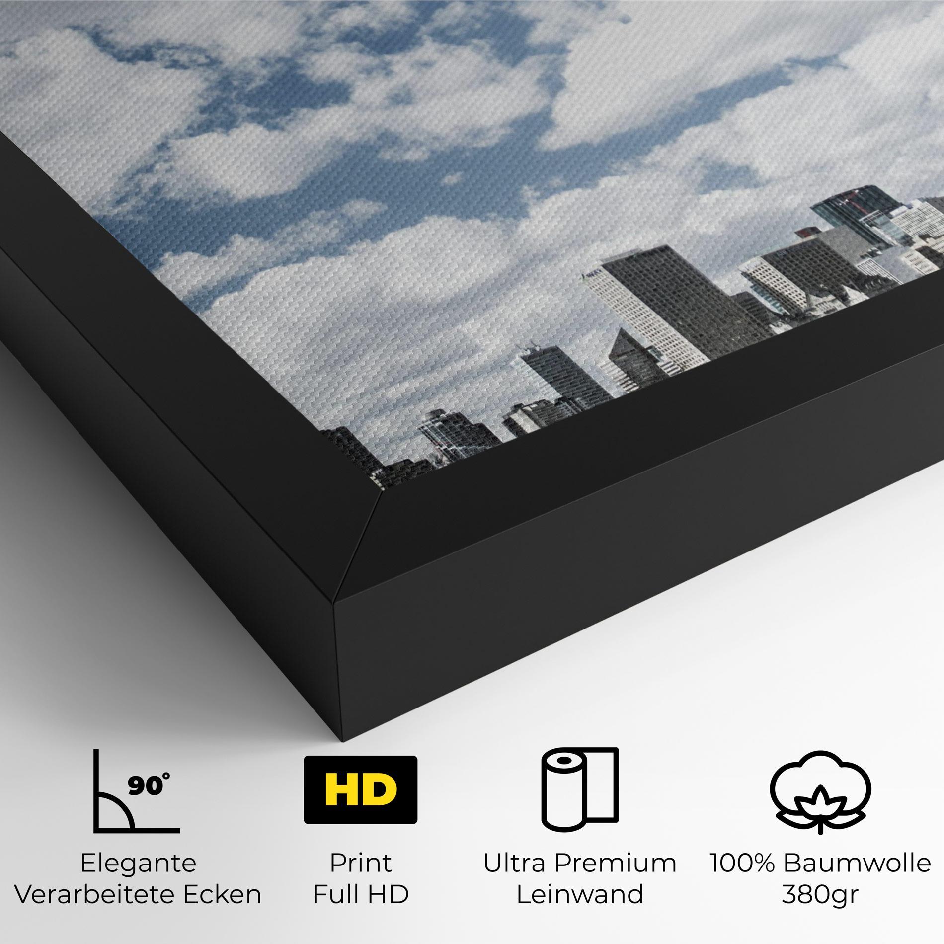 Leinwandbild Clouds Over City mockup 4