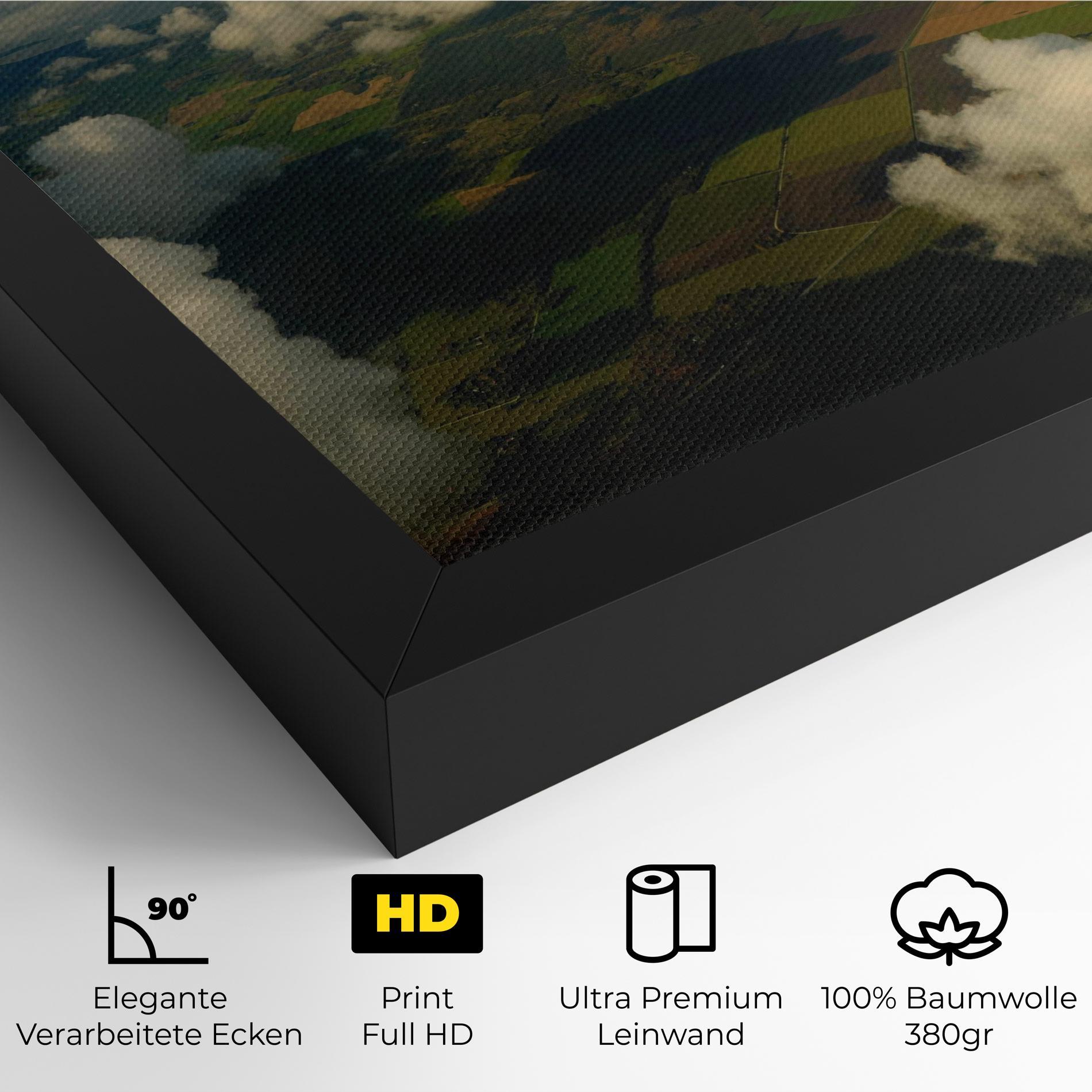 Leinwandbild Clouds View From Plane mockup 4