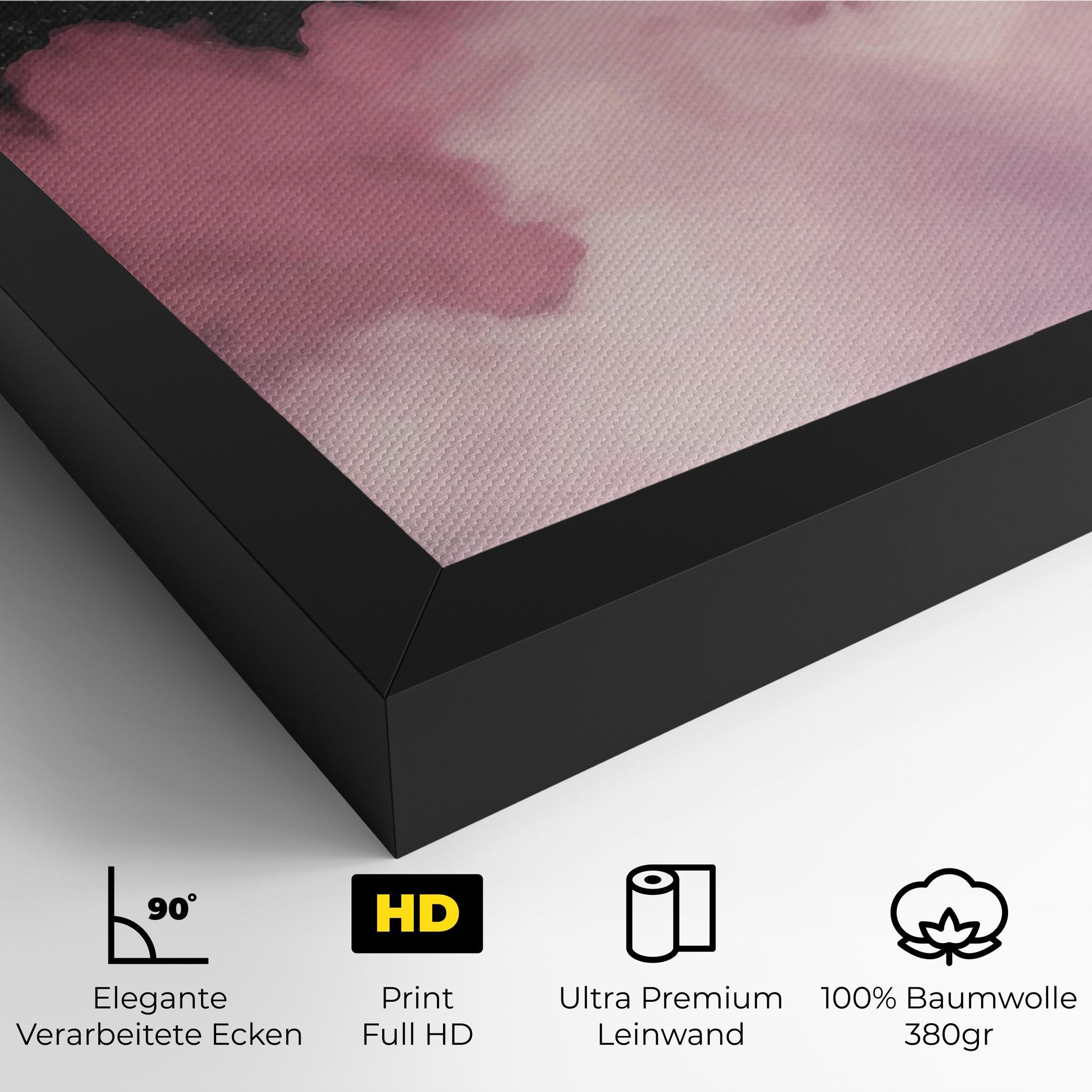 Leinwandbild Clouds Watercolor Purple mockup 4