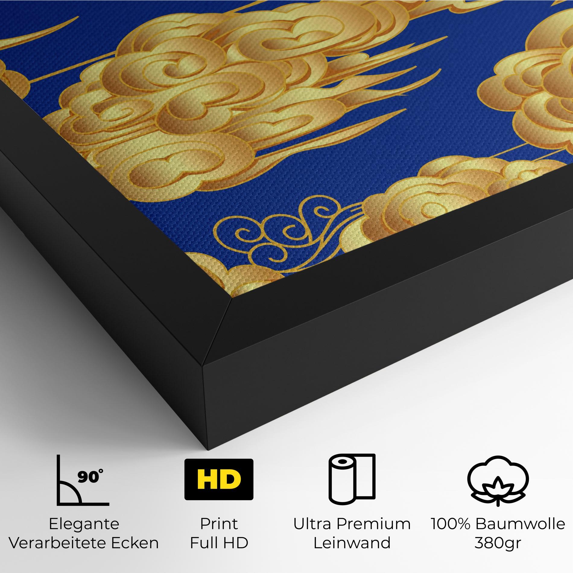 Leinwandbild Gold Clouds mockup 4