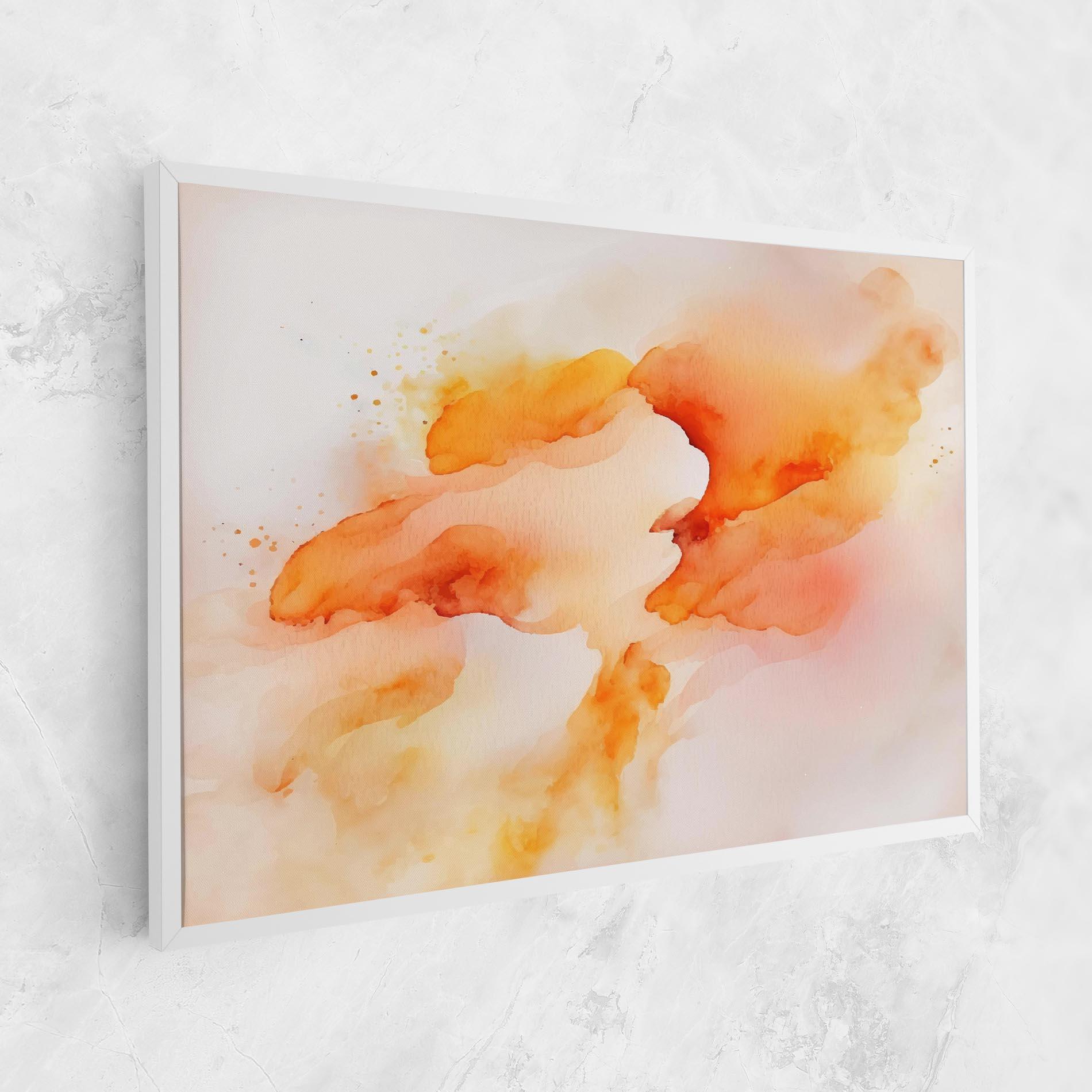 Leinwandbild Abstract Orange Cloud mockup 1