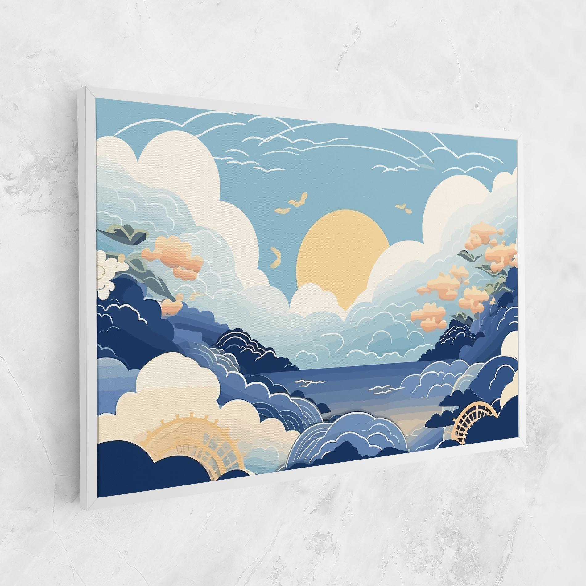 Leinwandbild Big White Clouds mockup 1