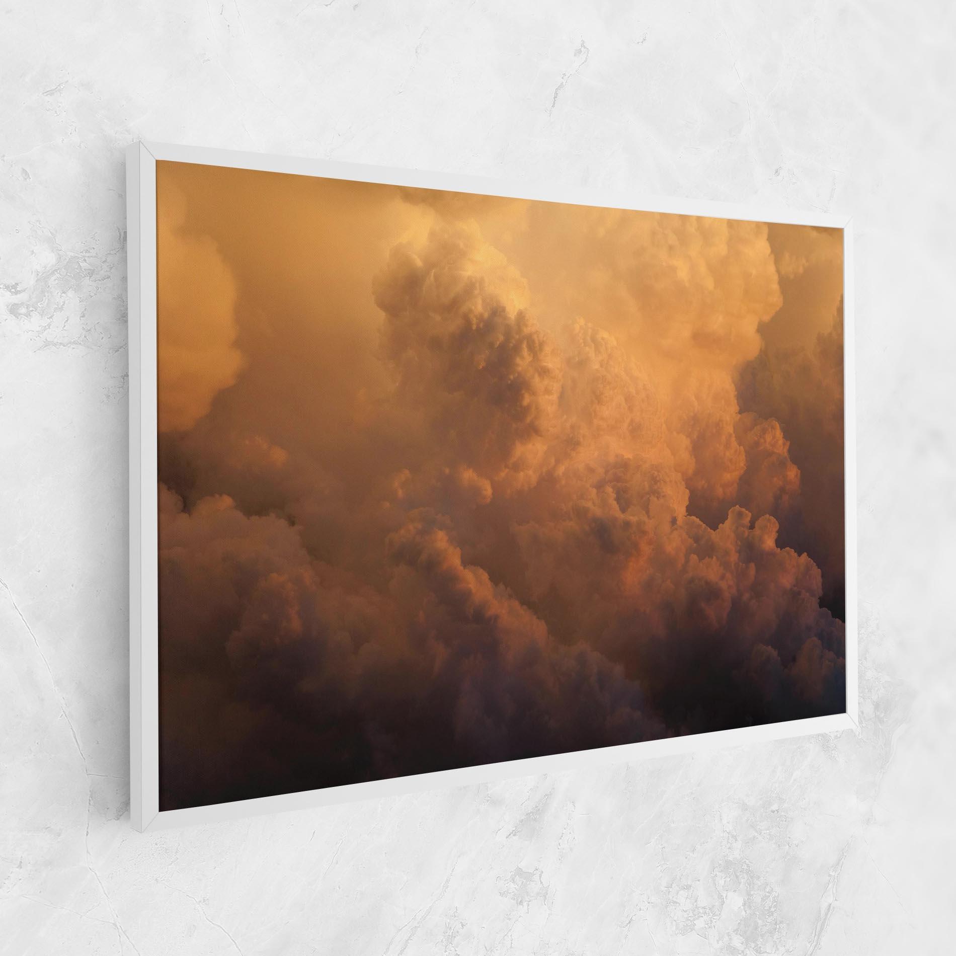 Leinwandbild Brown Orange Clouds mockup 1