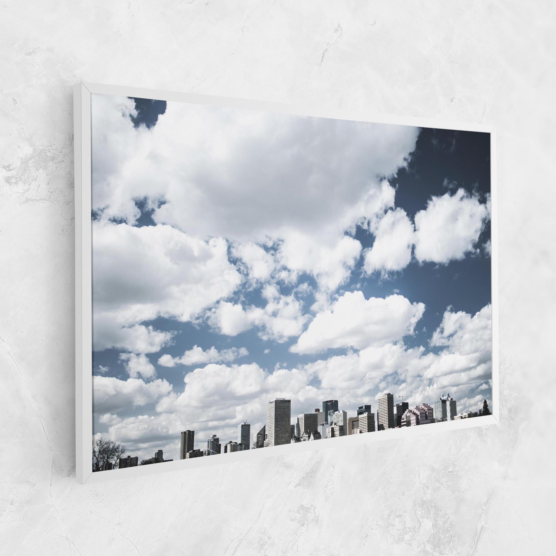 Leinwandbild Clouds Over City mockup 1