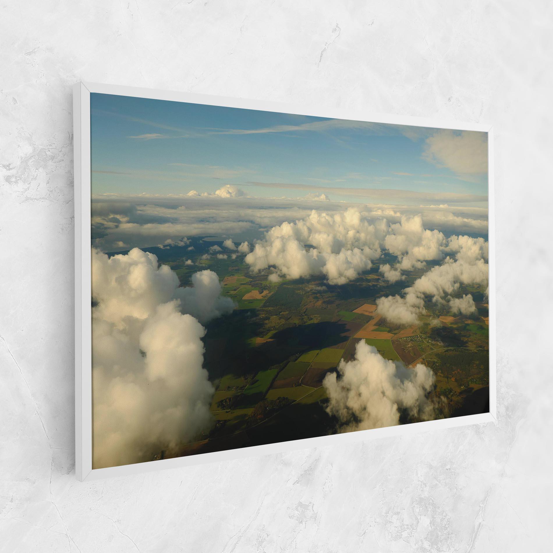 Leinwandbild Clouds View From Plane mockup 1