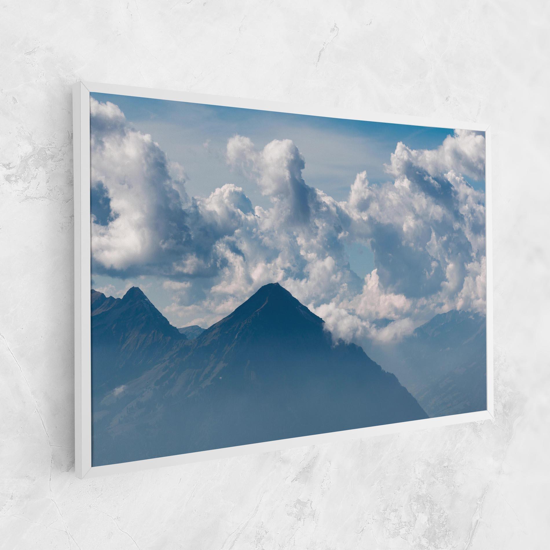 Leinwandbild Cloudy View Mountain mockup 1