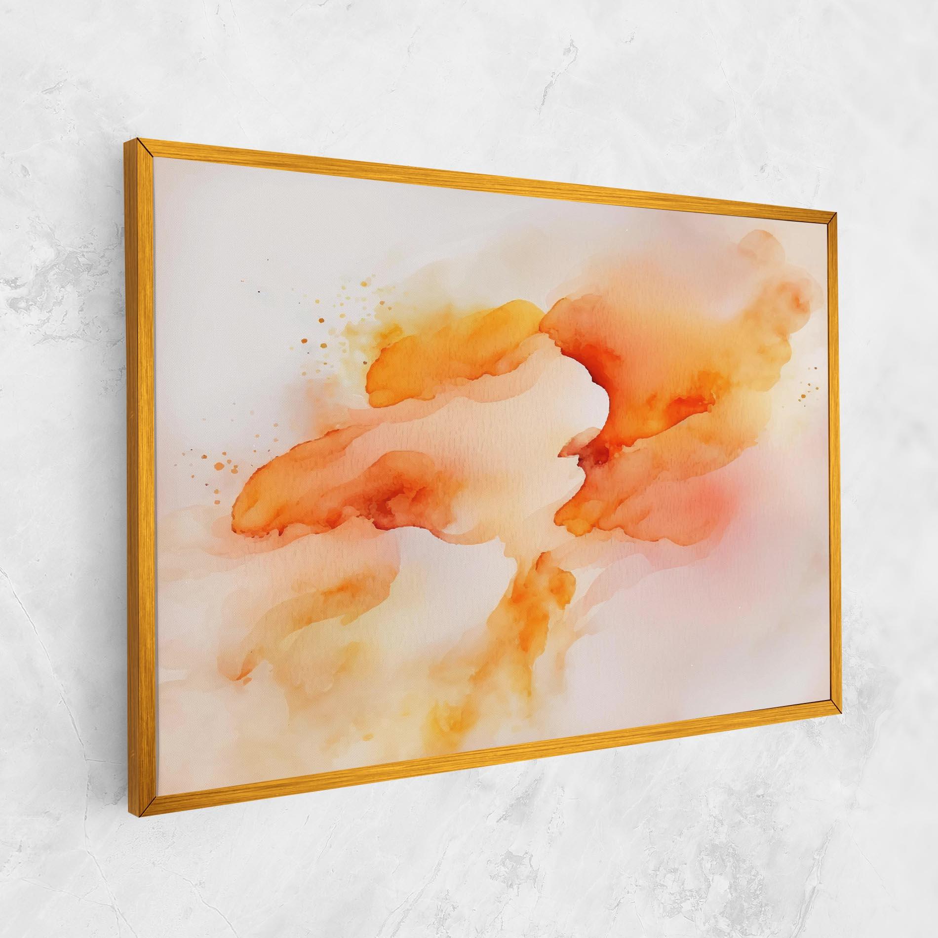 Leinwandbild Abstract Orange Cloud mockup 1
