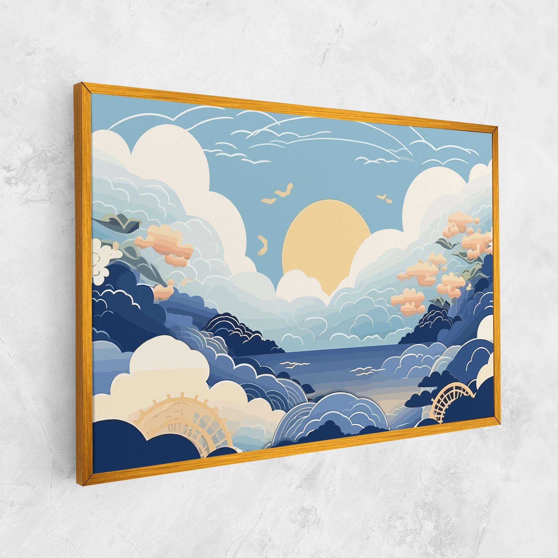 Leinwandbild Big White Clouds mockup 1