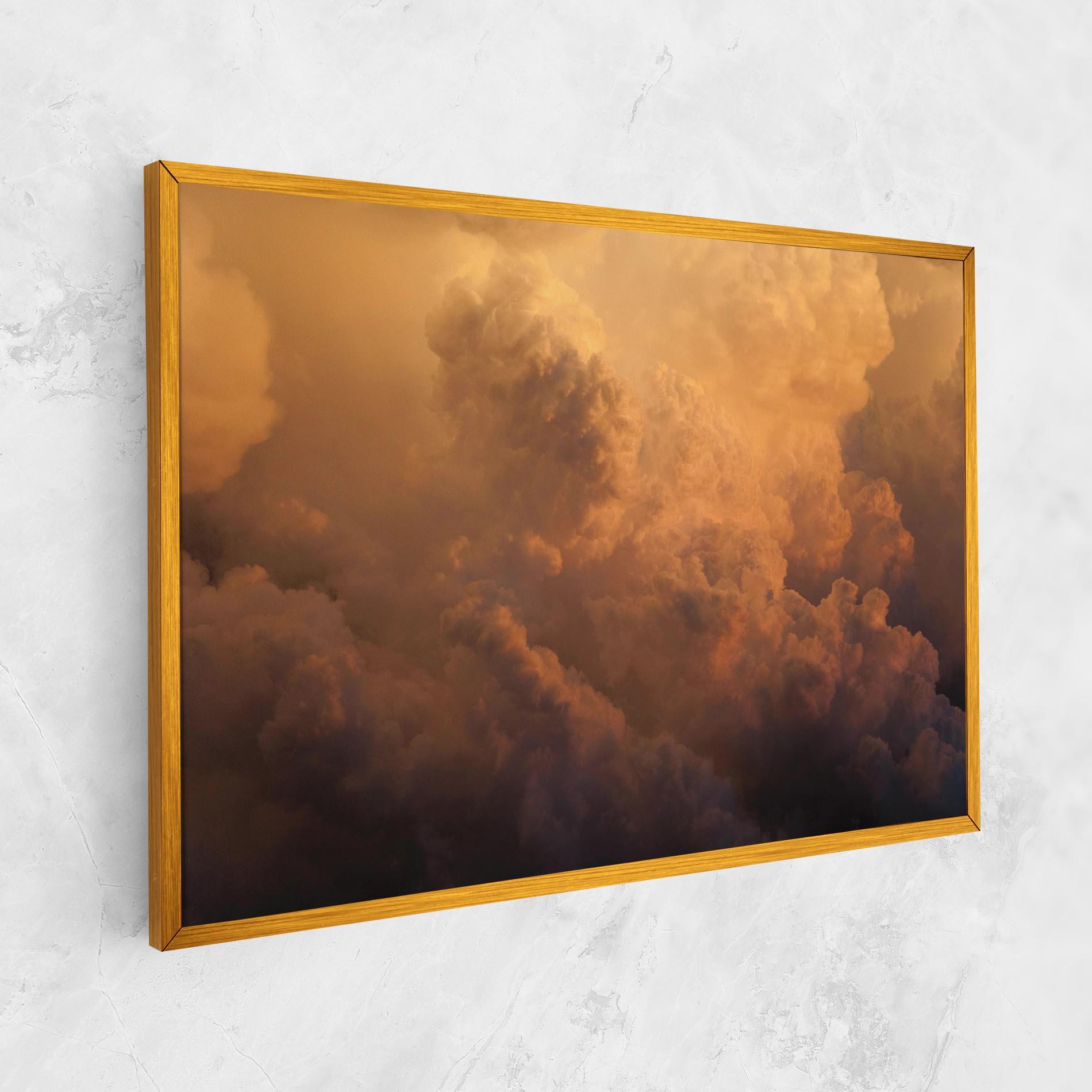 Leinwandbild Brown Orange Clouds mockup 1