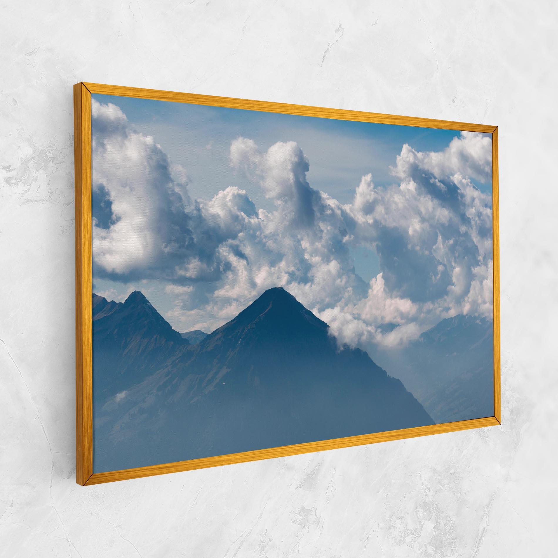 Leinwandbild Cloudy View Mountain mockup 1