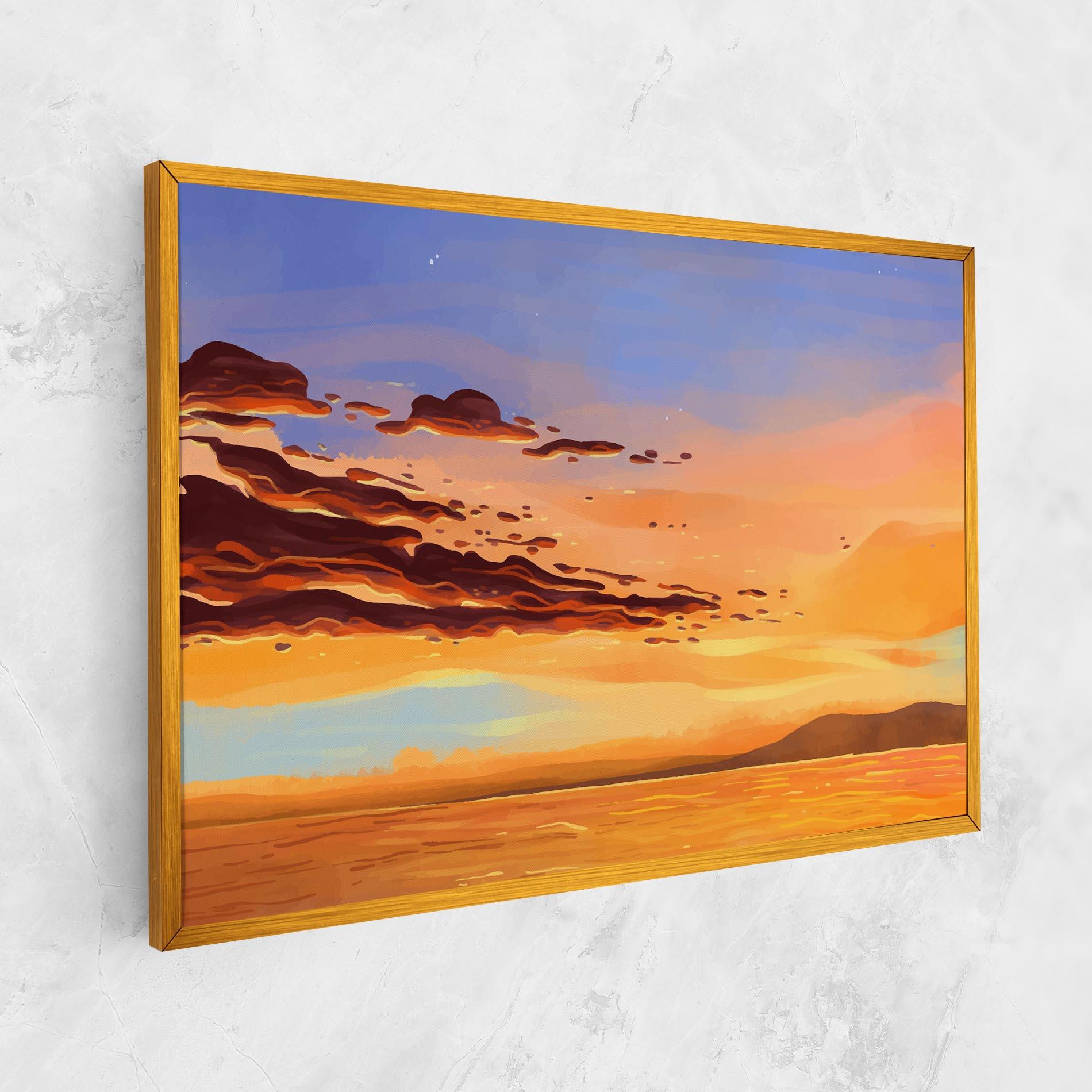Leinwandbild Dark Cloud Sunset mockup 1